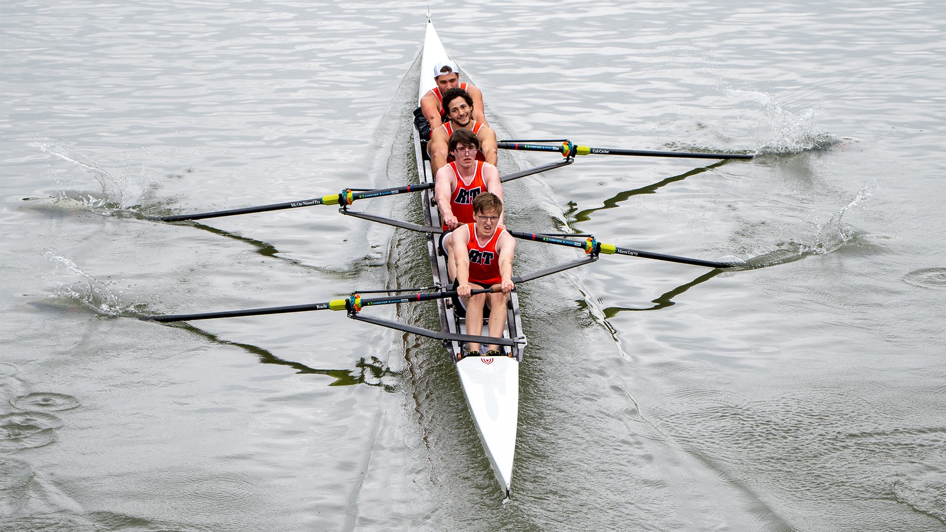 an RIT men's rowing team competes in the Head of the Genesee regatta on October 11, 2025