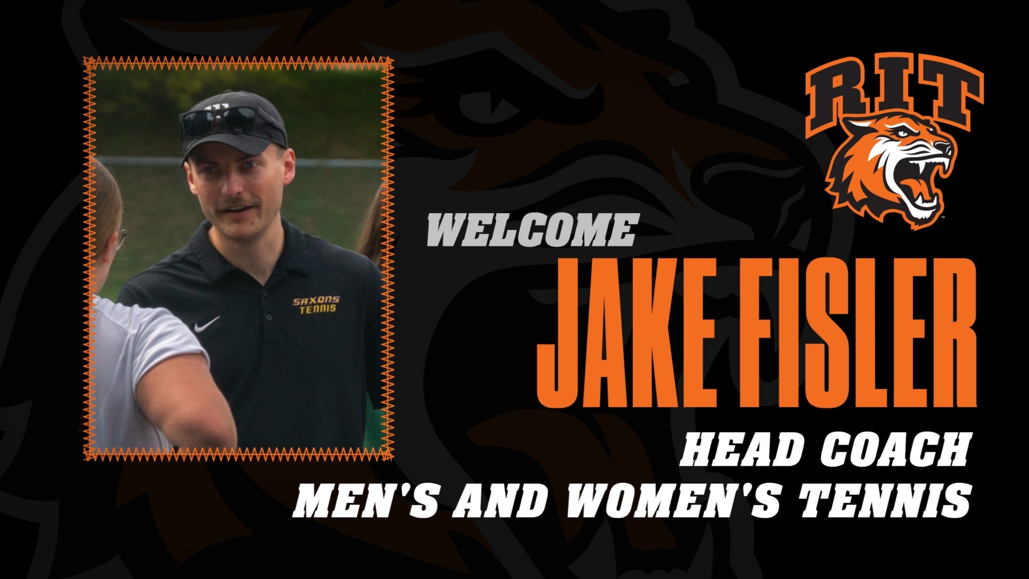 a new tennis coach Jake Fisler graphic