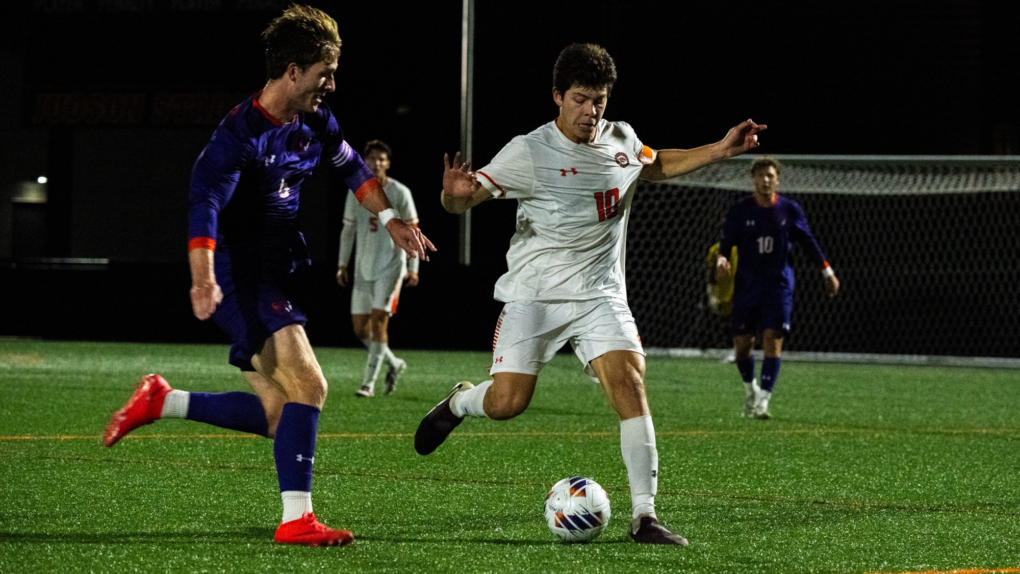 RIT's Gabriel Zaninetti, #10, passes the ball to a teammate on Wednesday, Sept. 23, 2026, at Thomas Fearey Judson Jr. Stadium. RIT Athletics / Autumn Bernava.