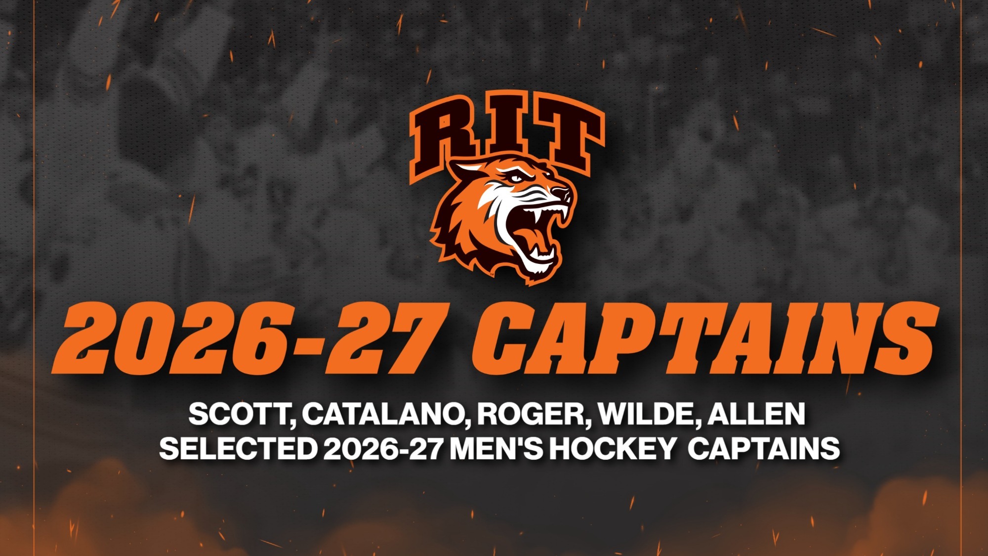 a men's hockey captains announcement graphic