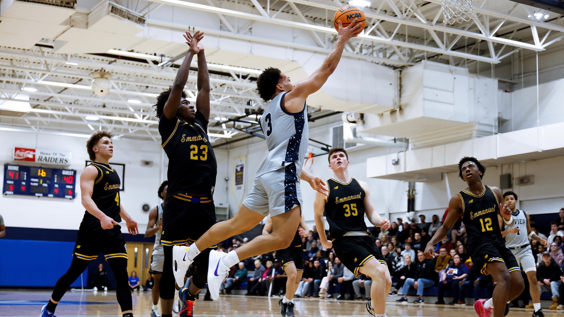 Rob Baguidy taking a layup 
