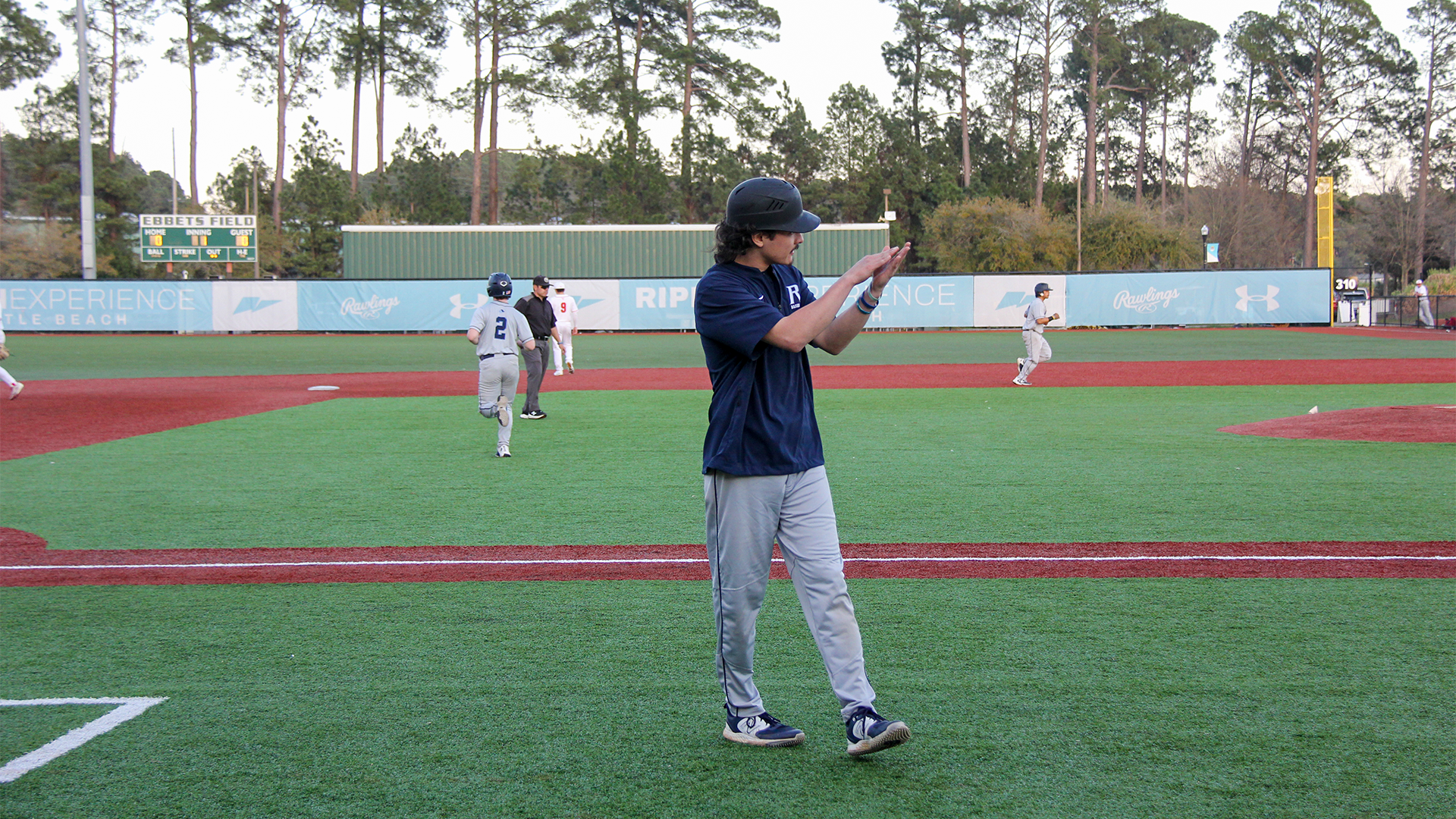 Kyle Hsu '25 Coaching Third Base