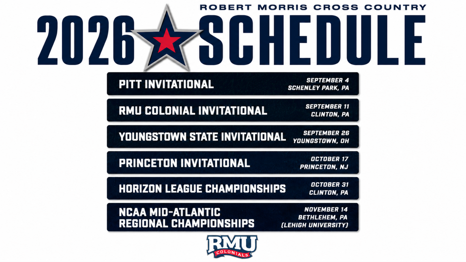 2026 XC Schedule Website