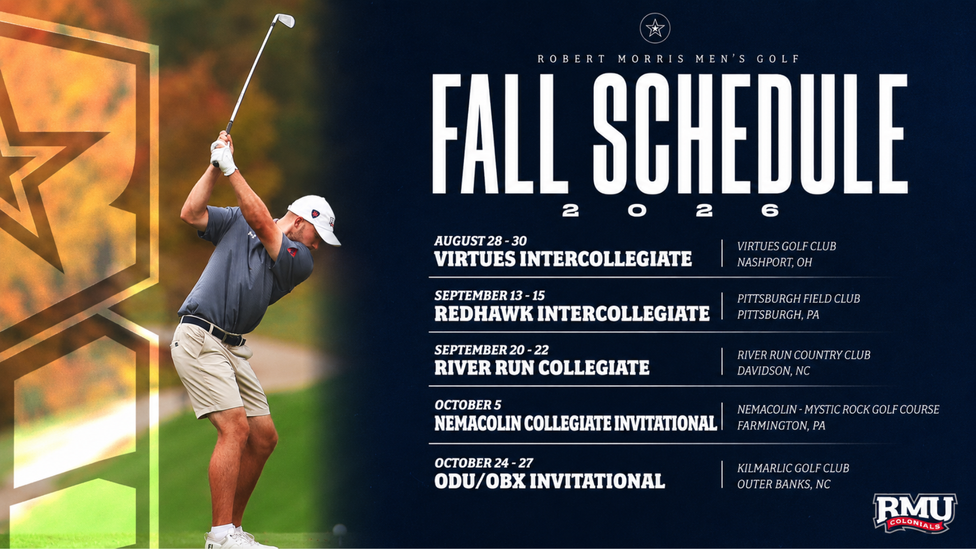 2026 Fall Golf Schedule