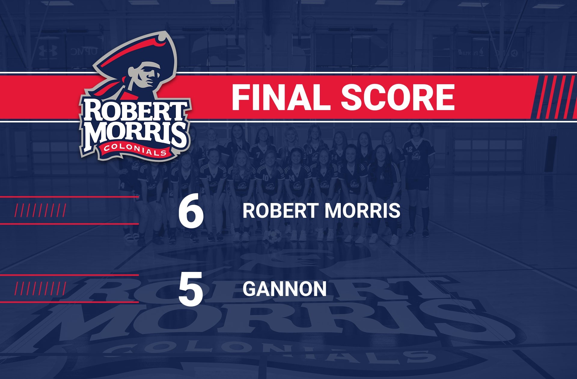 Women's Soccer vs Gannon Final Score Graphic 10.9.22