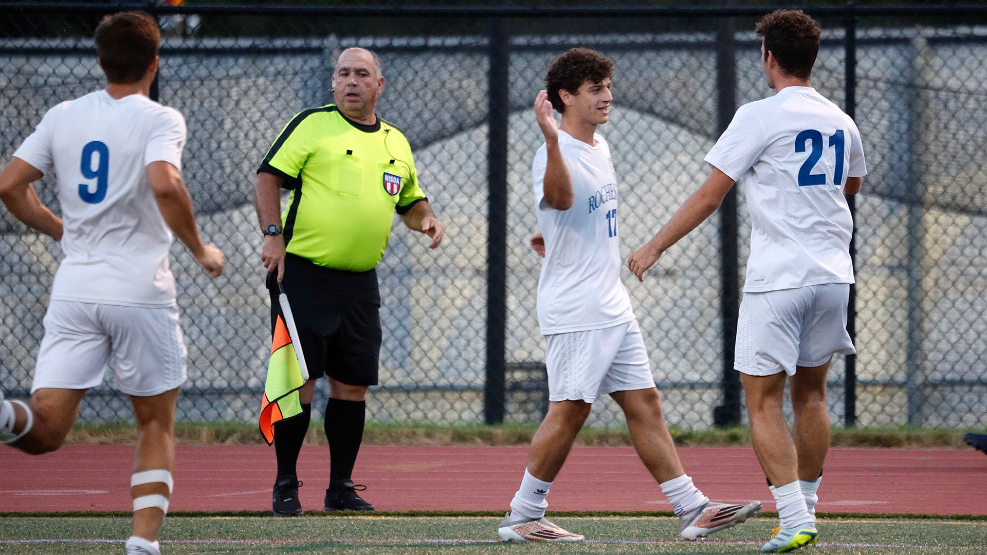 MSOC Goal Celebration vs. St. John Fisher