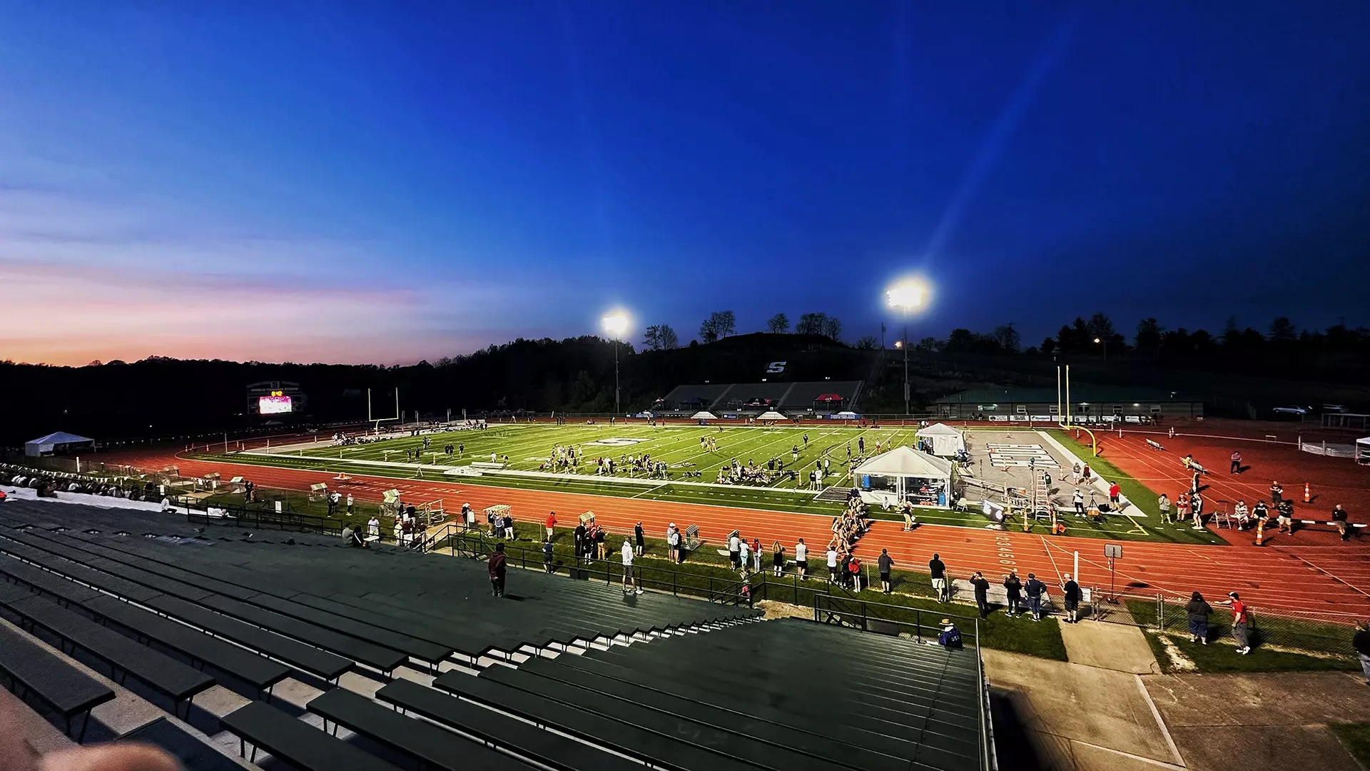Outdoor Track Meet at Night