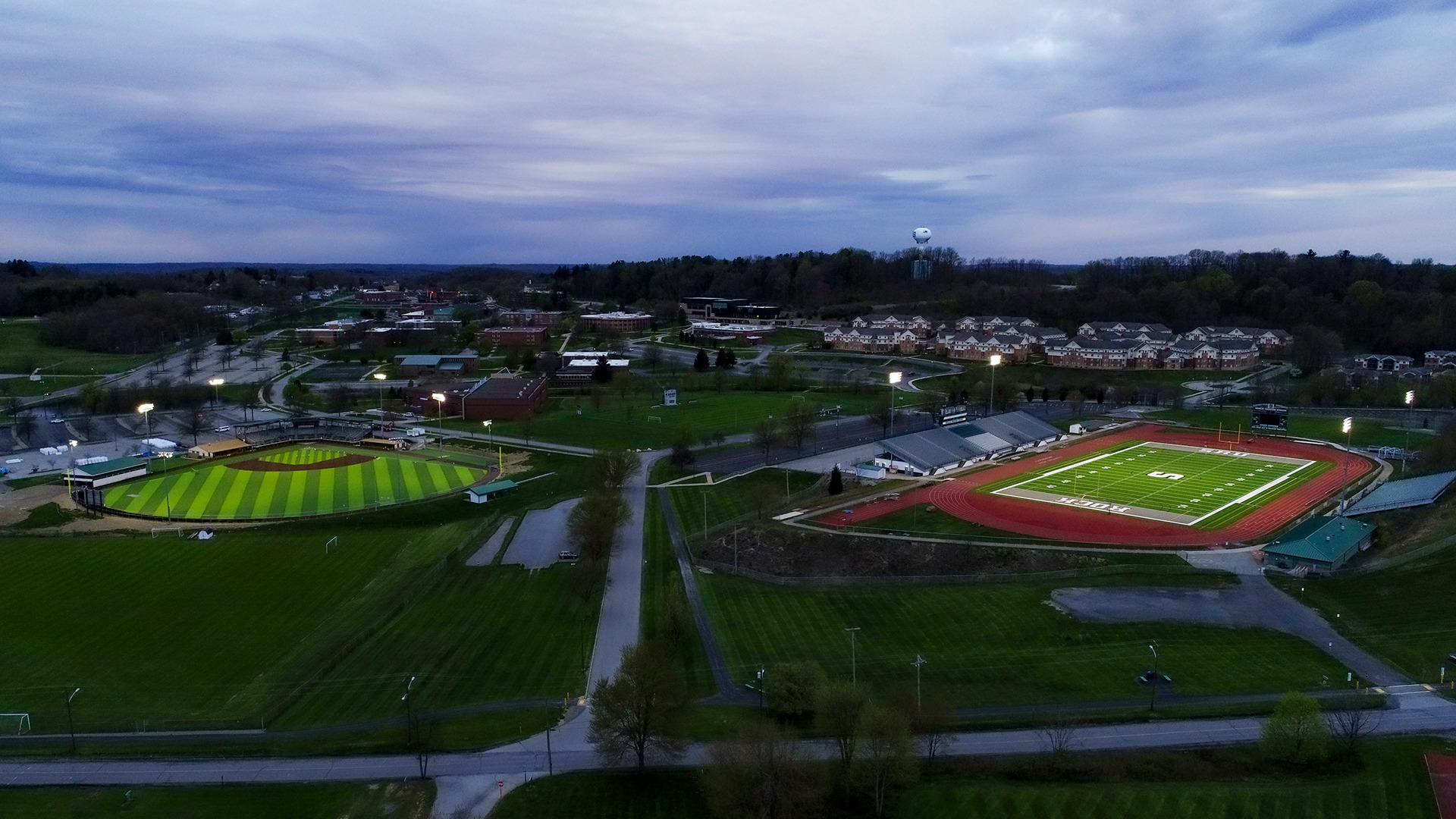 SRU Stadiums Lit Up at Night