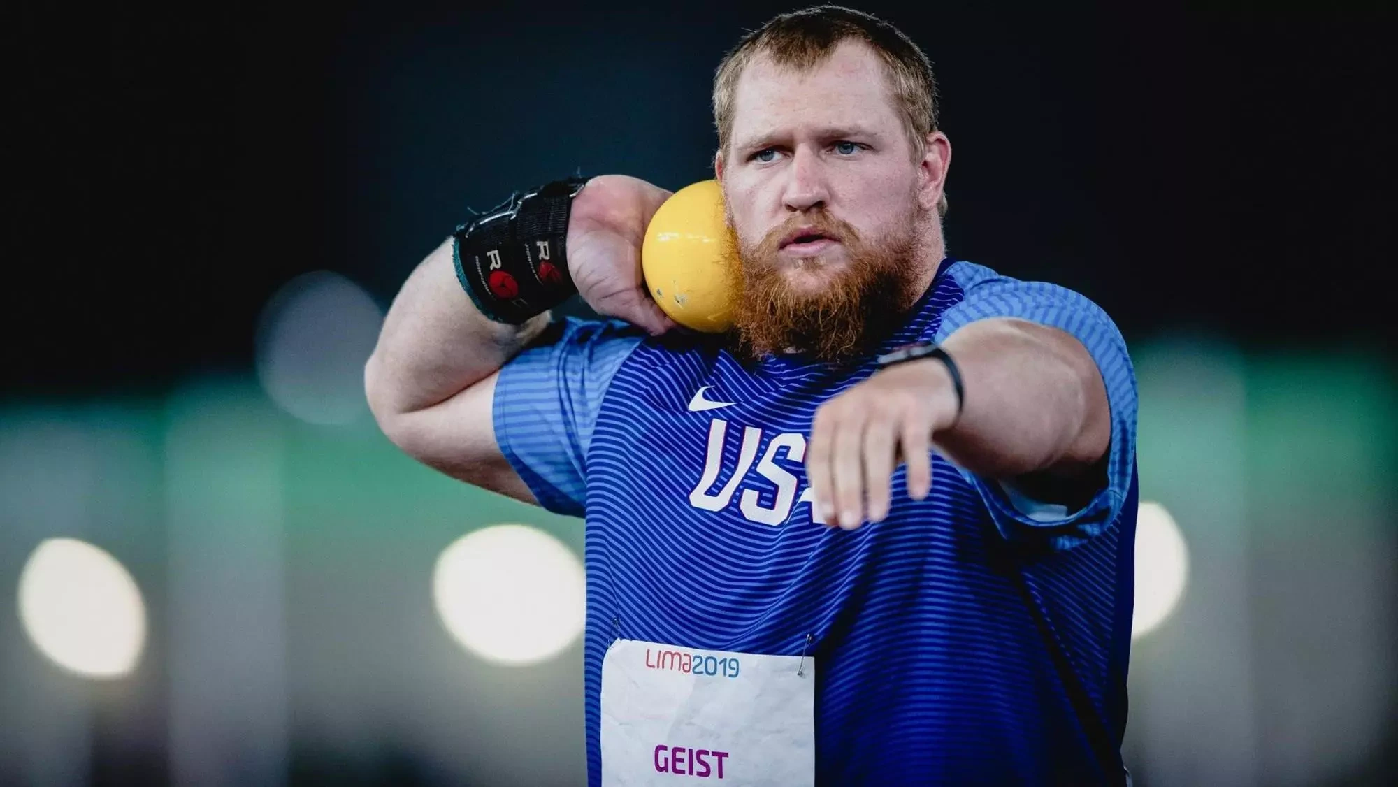 Jordan Geist throwing for USA