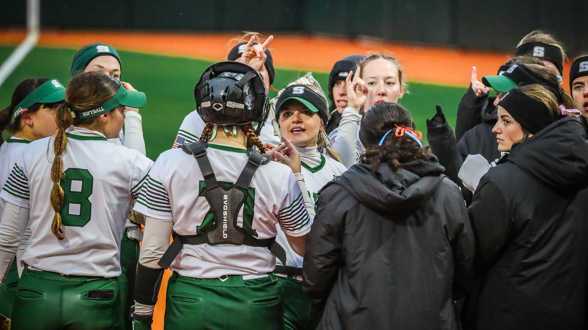 Softball Team Huddle 