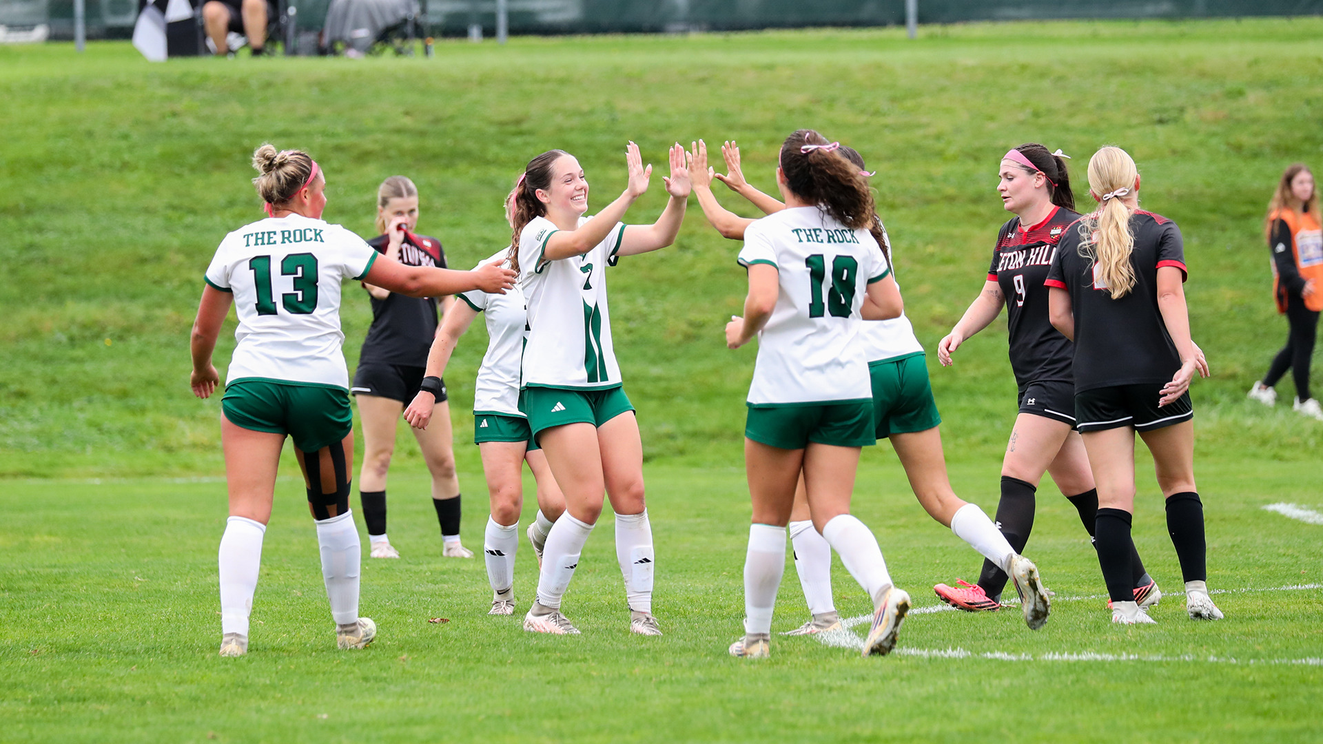 Bella Gianfrancesco goal celebration vs Seton Hill
