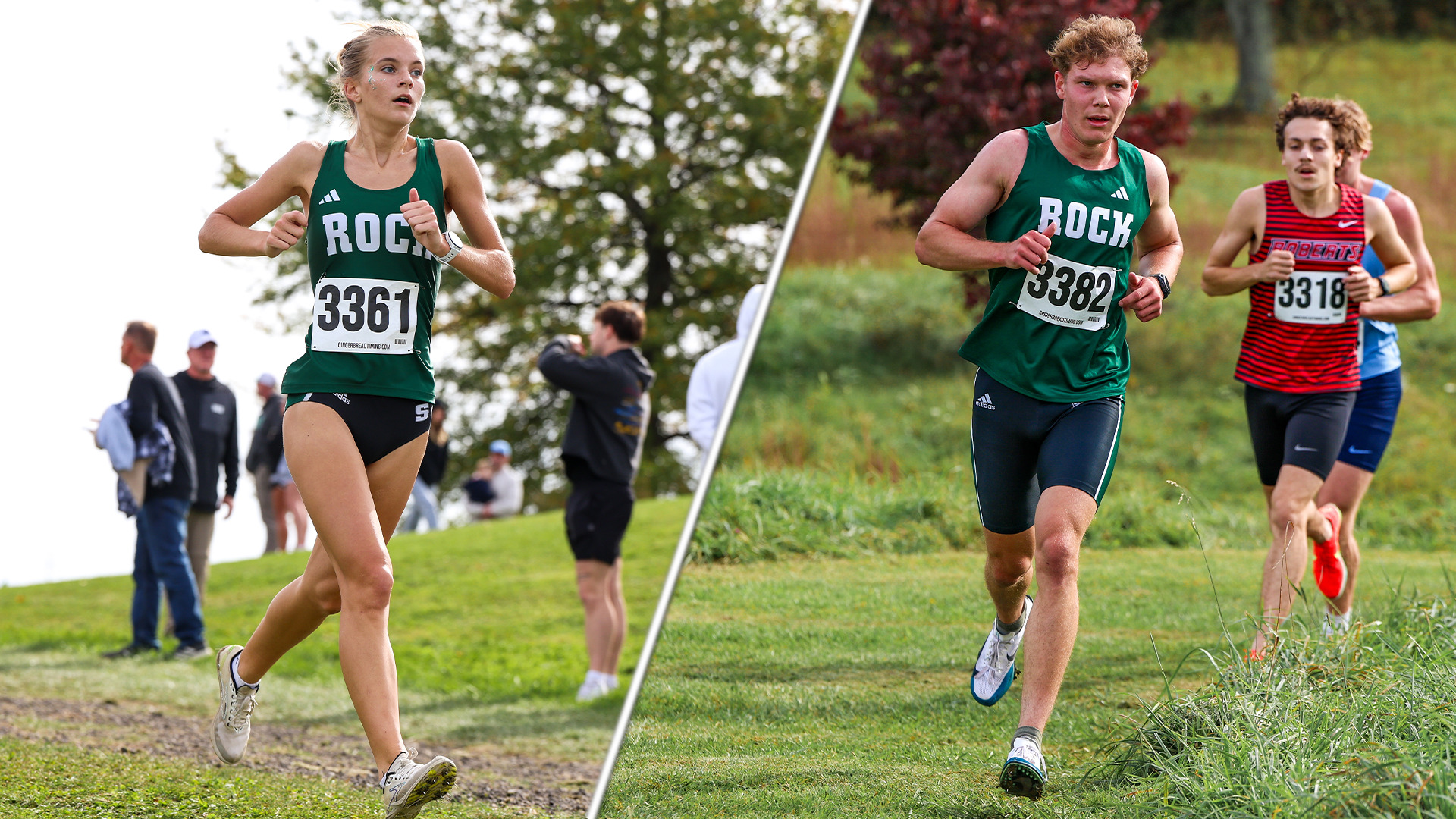 Bella Tatar and Blake Glass running at the CMU XC Invitational