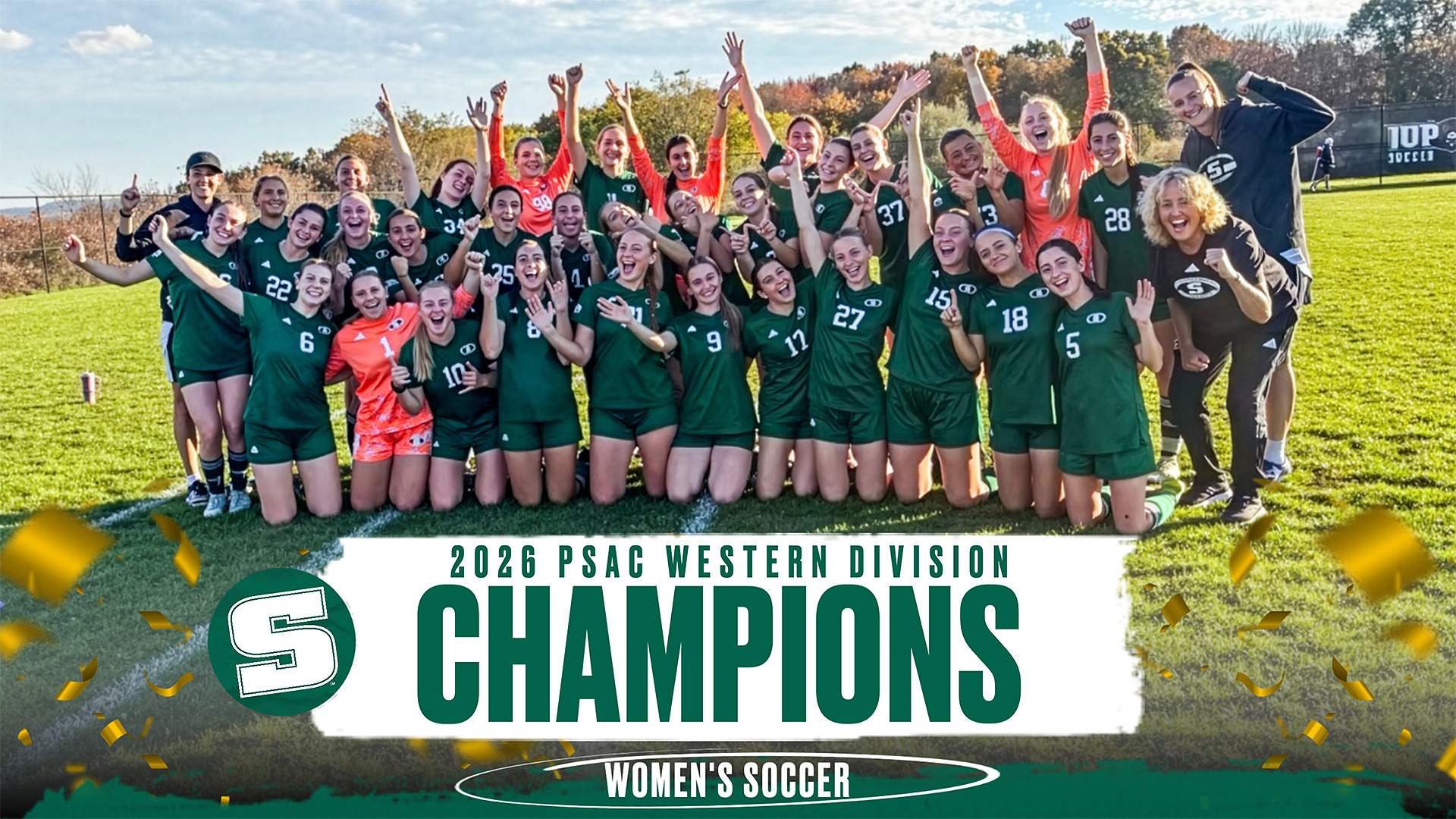 Women's Soccer Celebrates 2026 PSAC West titlte