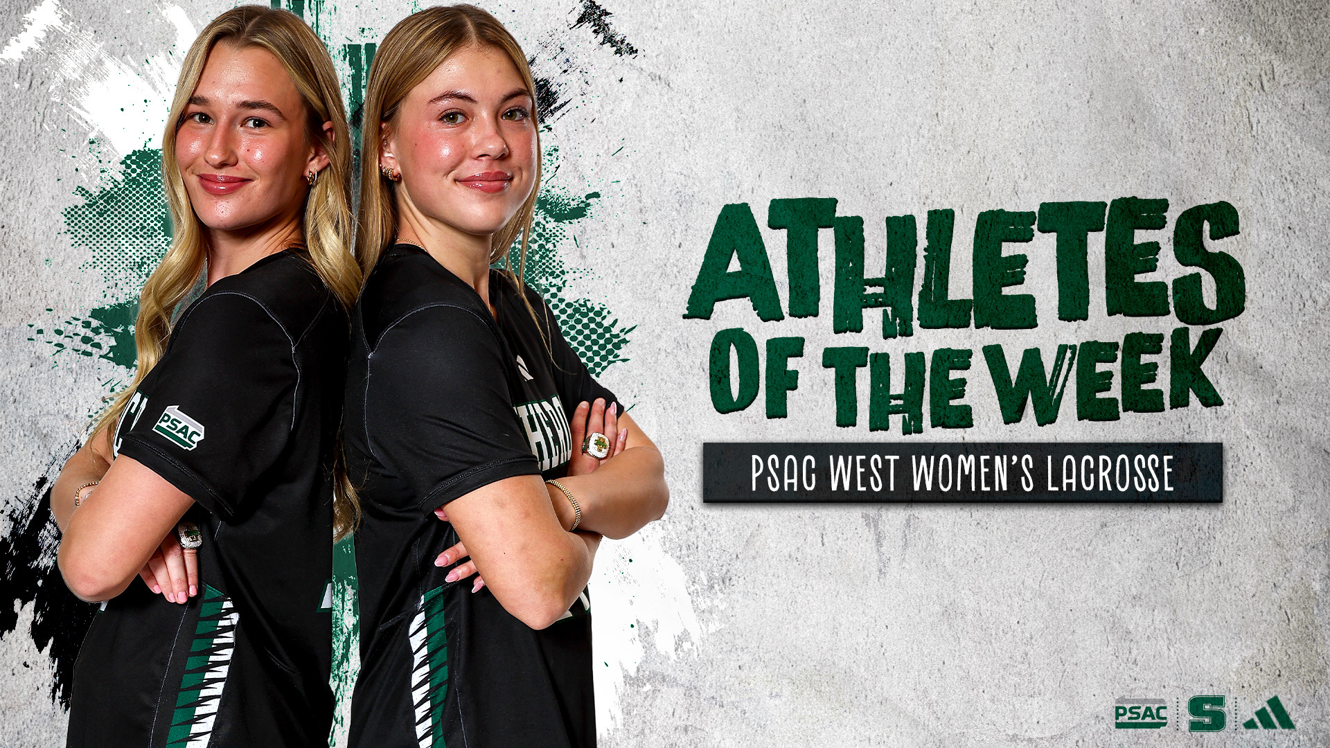 Paige Jenkins and Grace Rotter PSAC Athletes of the Week