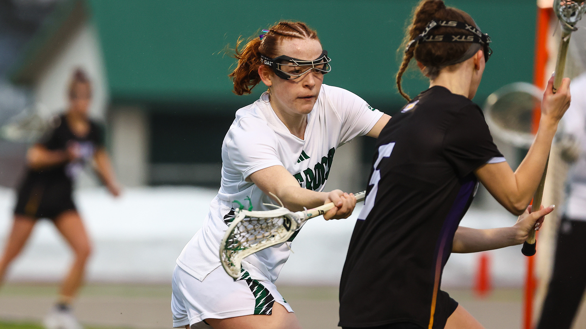 Gemma Sciarroni plays defense against Ashland