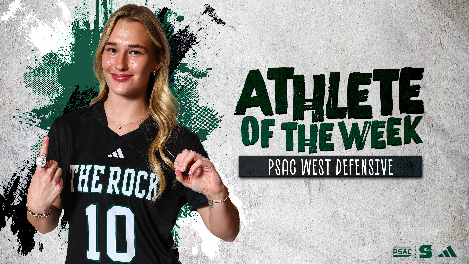 Paige Jenkins PSAC Defensive Athlete of the Week Graphic