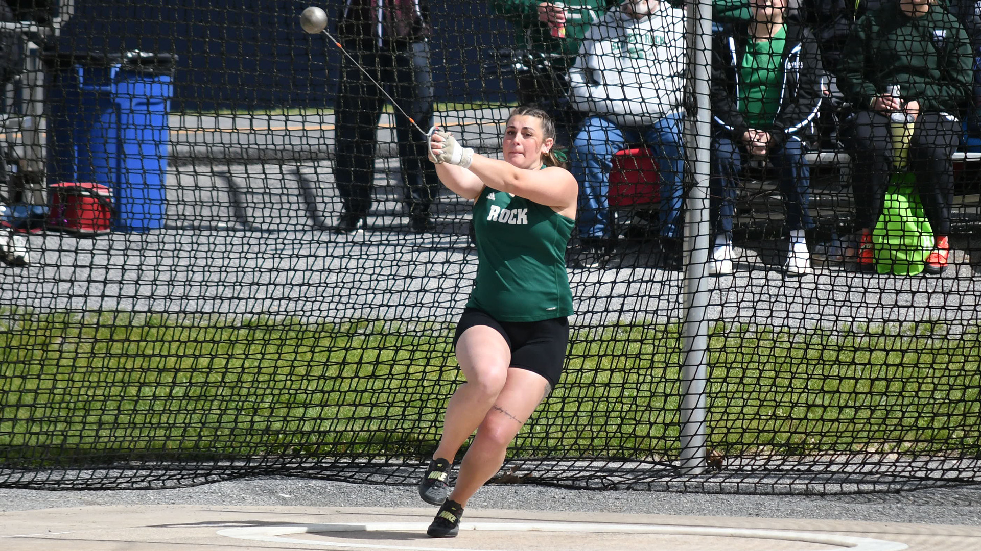 Savannah Schneck throws hammer at PSAC Championships