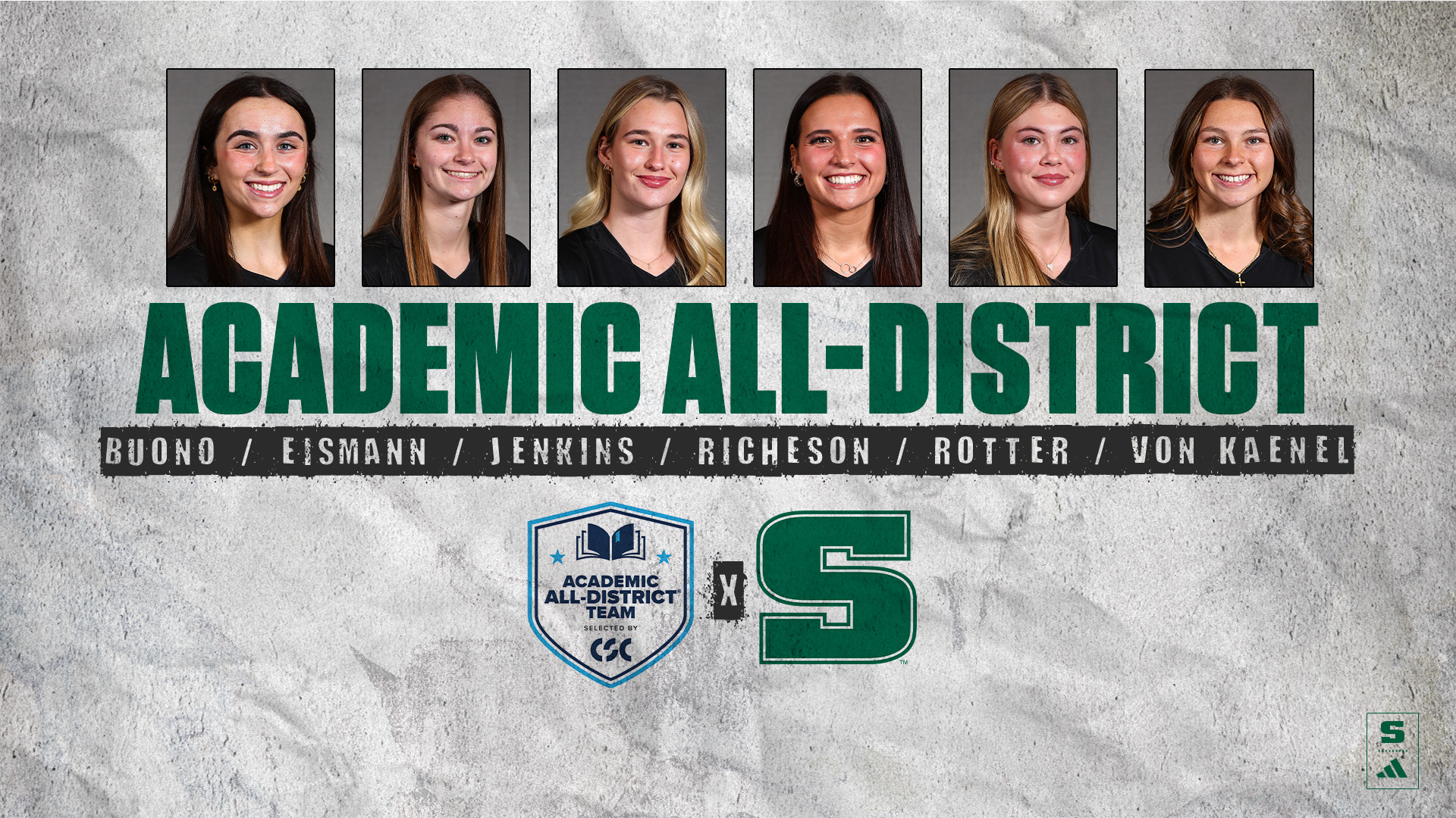 Lacrosse 2026 Academic All-District: Isabella Buono, Cadyn Eismann, Paige Jenkins, Reagan Richeson, Grace Rotter, Shannon Von Kaenel