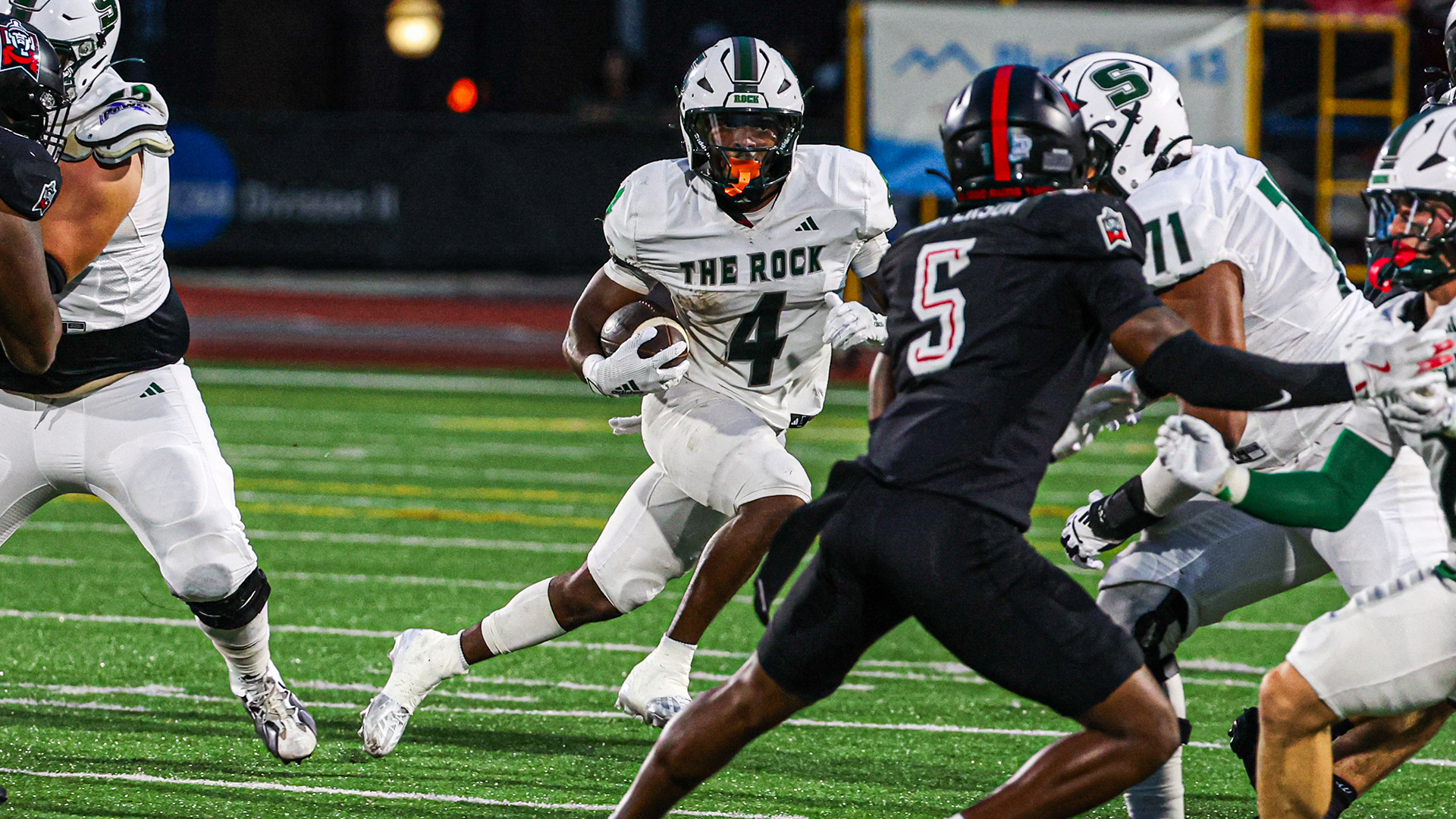 JayJay Jordan rushes at East Stroudsburg
