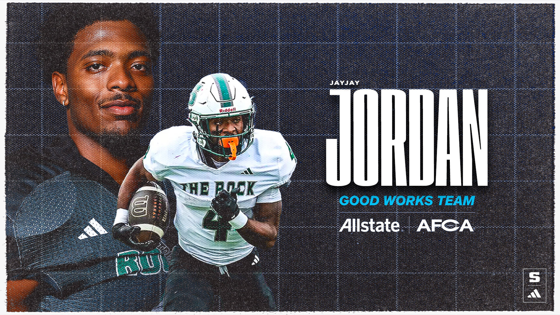 JayJay Jordan named to Allstate AFCA Good Works Team