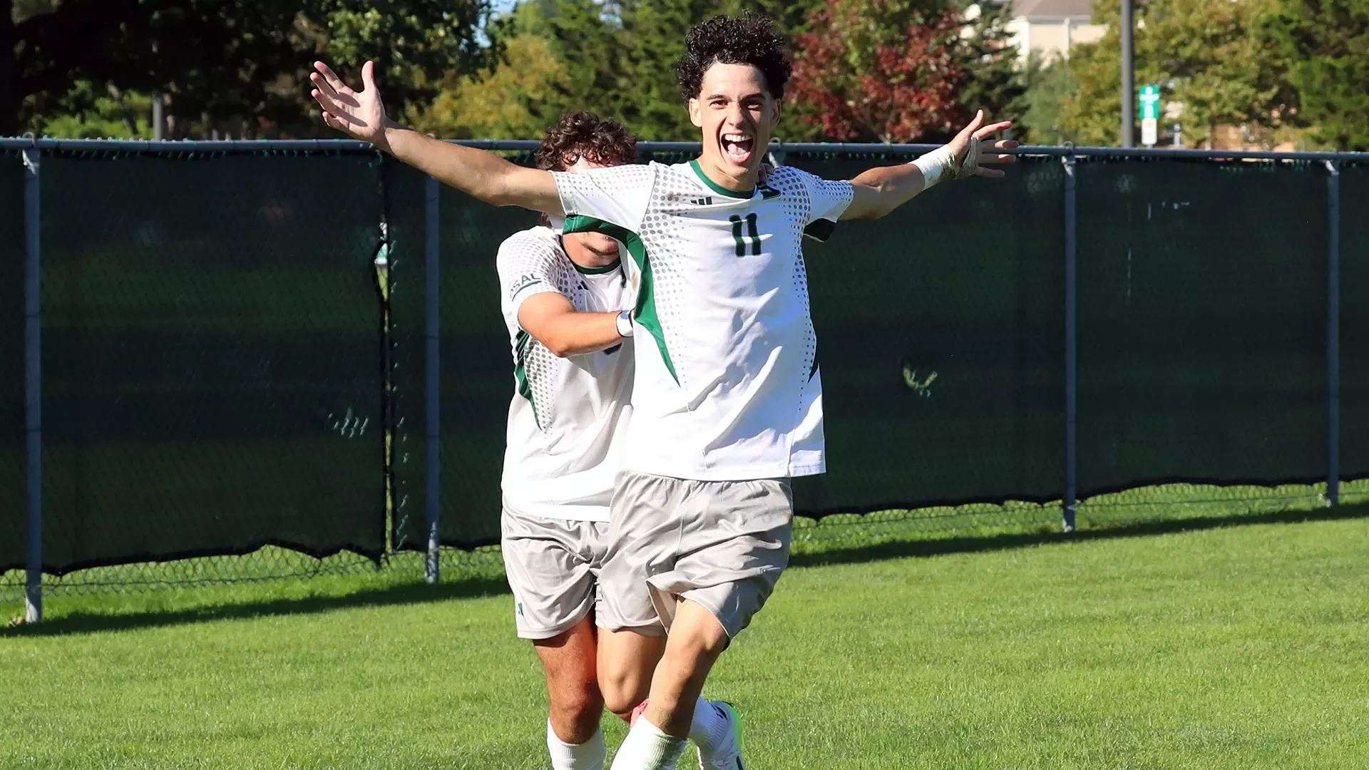 Kaden Reynolds after a goal vs. UDC