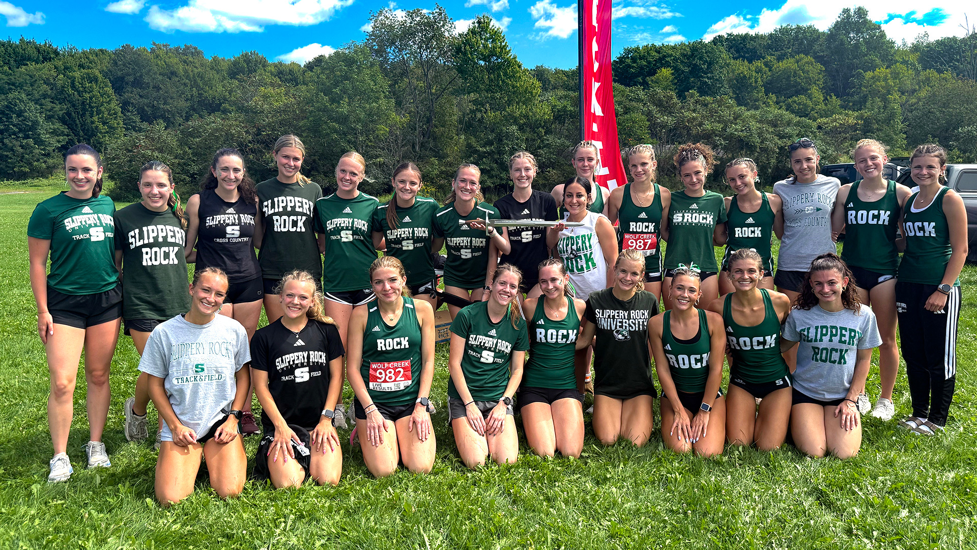 Womens XC Team Photo after placing second at Edinboro's Doug Watts Open