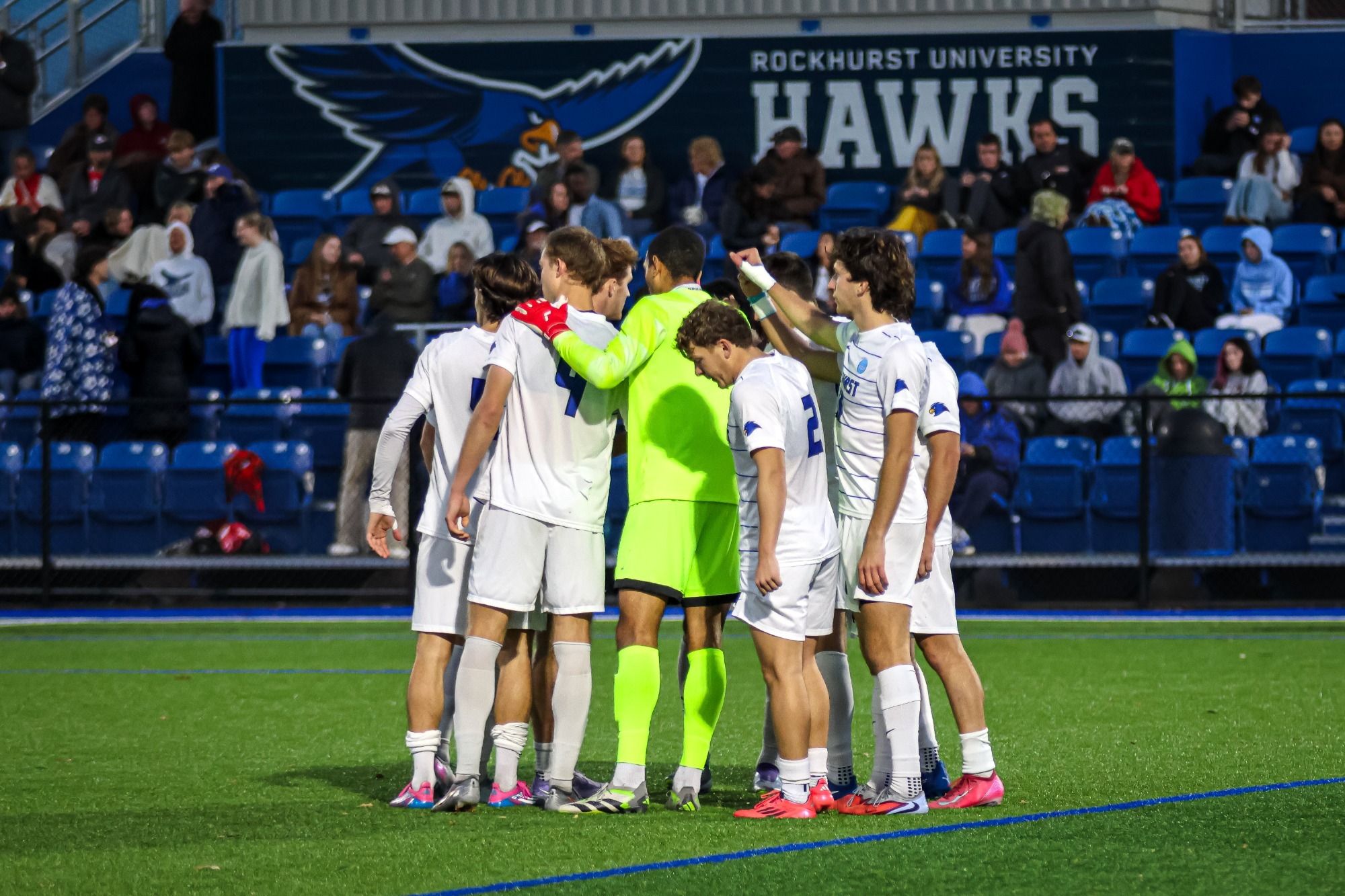 NCAA Regional huddle