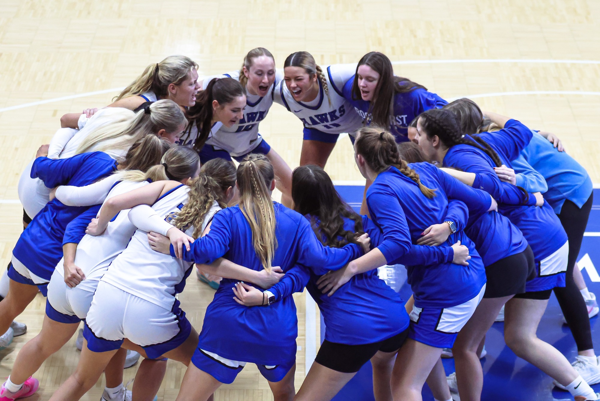 Pre-Game Huddle at home