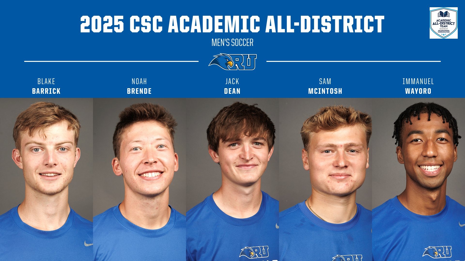 Academic All-District Men's Soccer