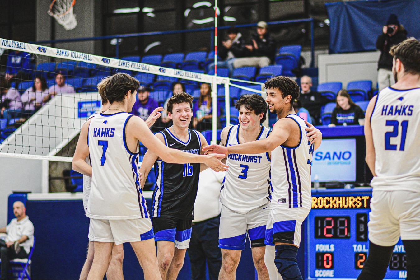 Men celebrate victory