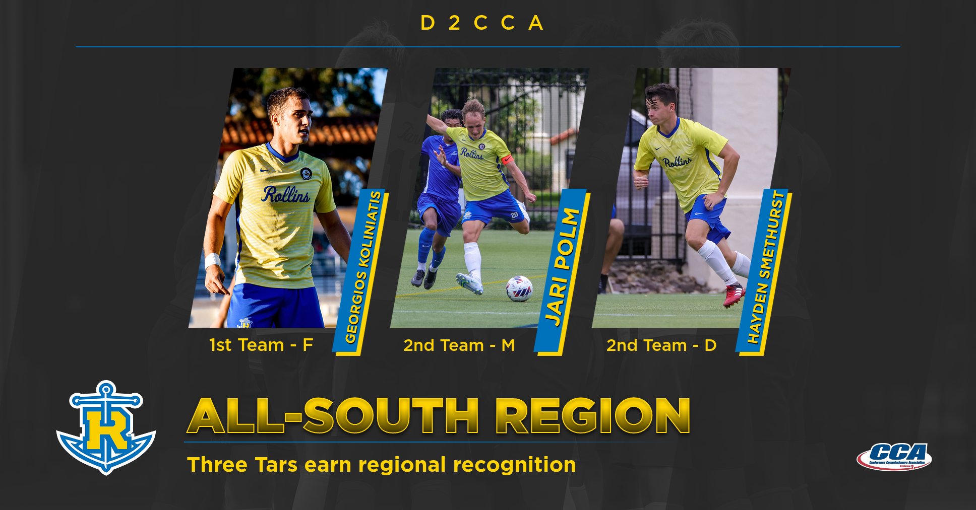 Three Tars Named AllSouth Region Rollins College