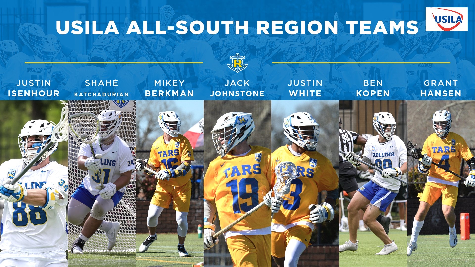 Seven Tars Honored by USILA as AllRegion Selections Rollins College