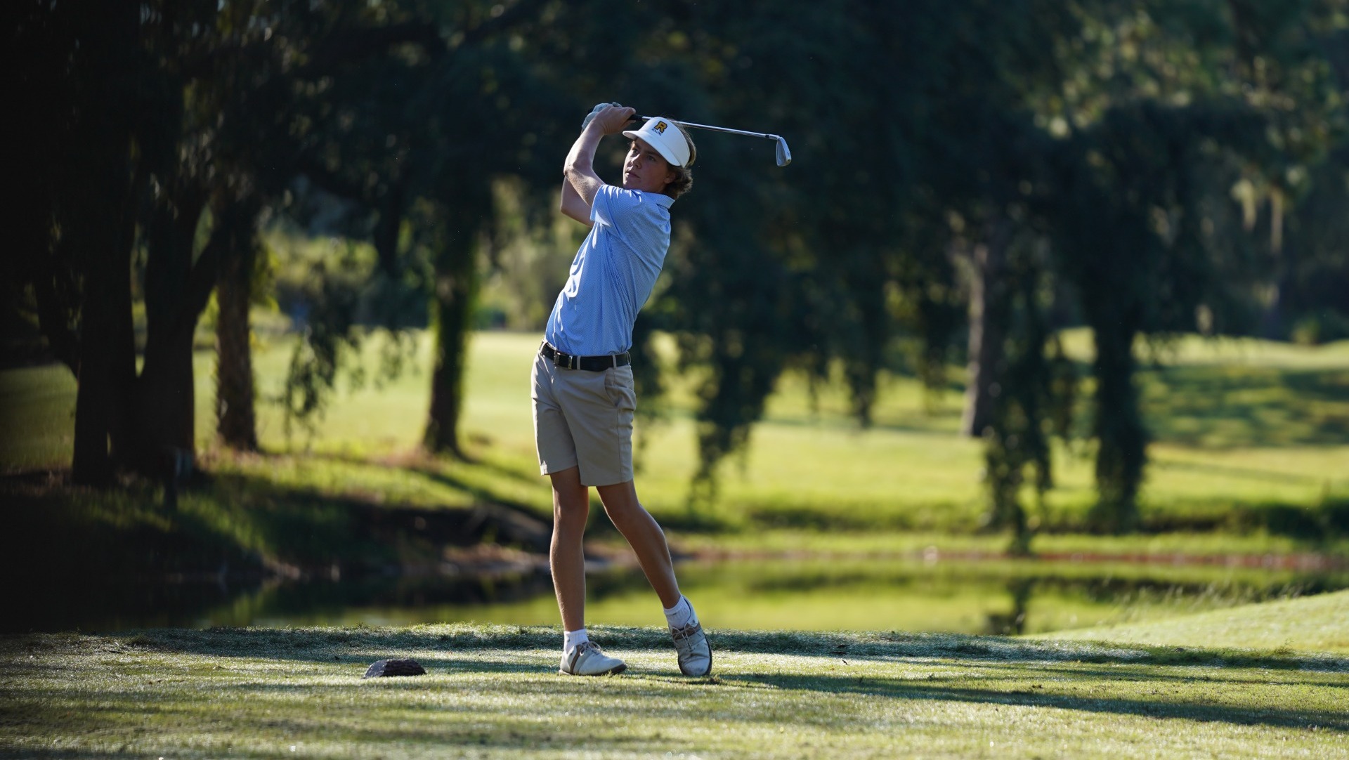 MGOLF Mick Herron iron off the tee box