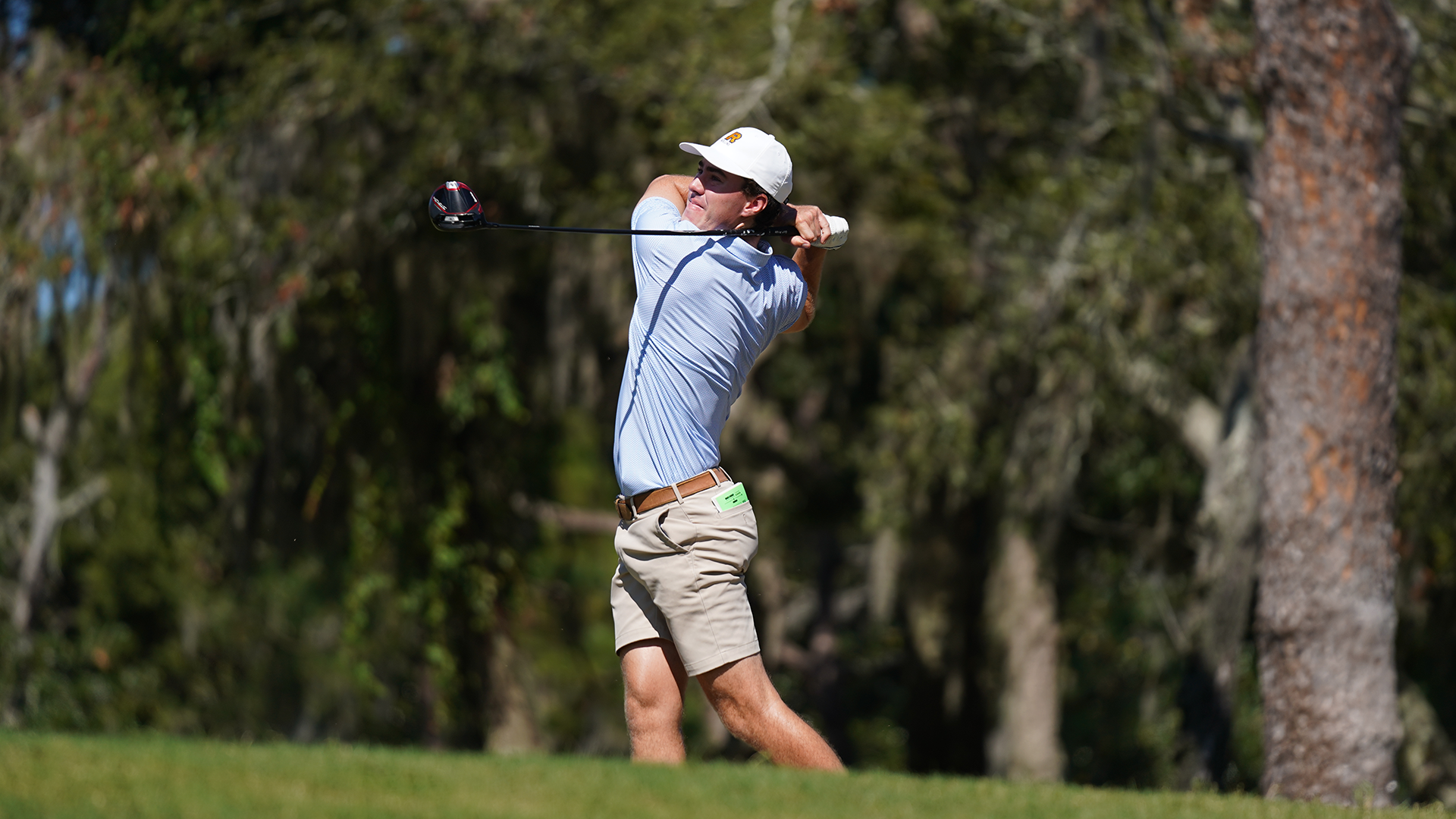 MGOLF Andrew Clark driver follow through