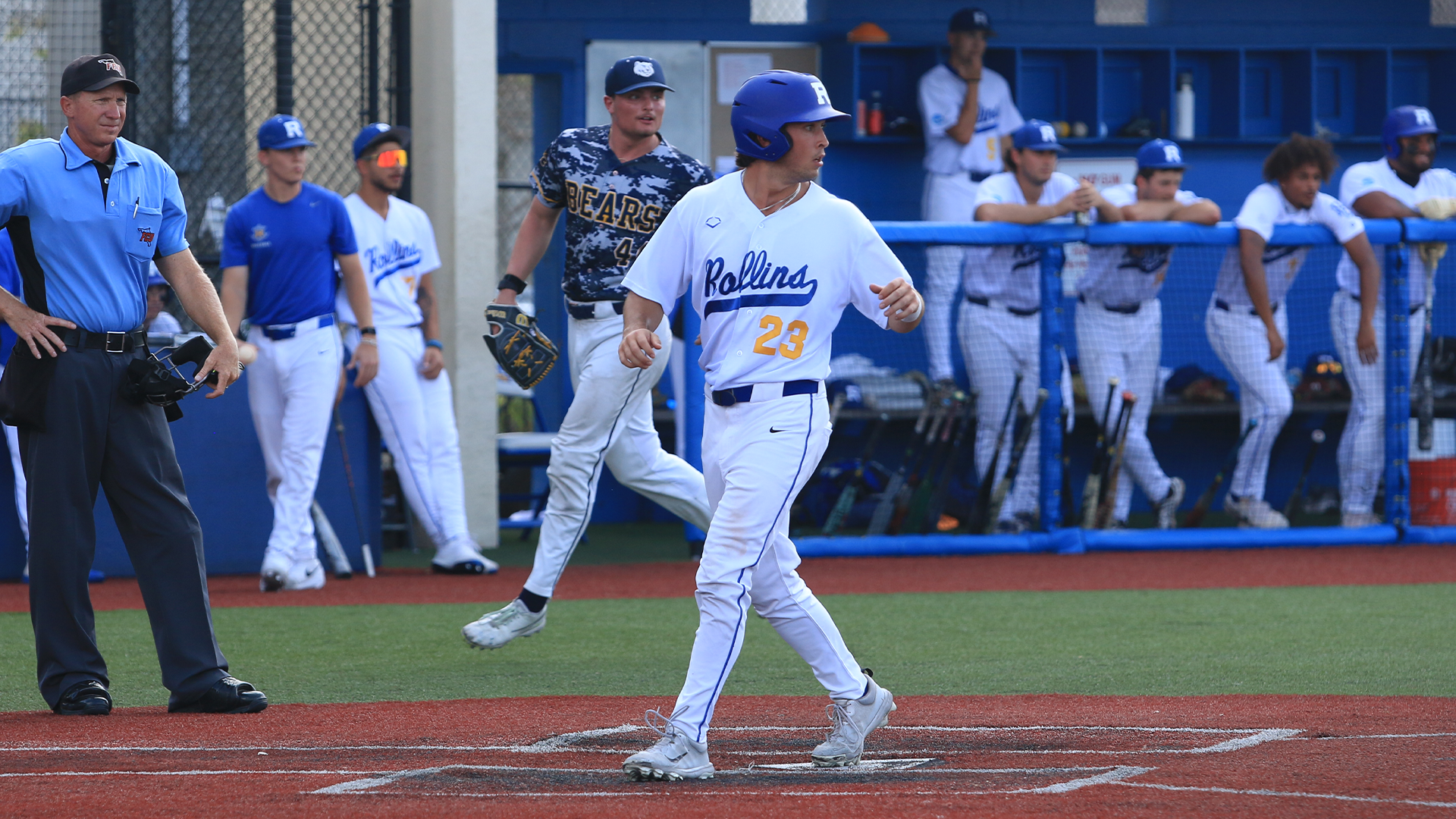 BASE Joey Rubin scores a run