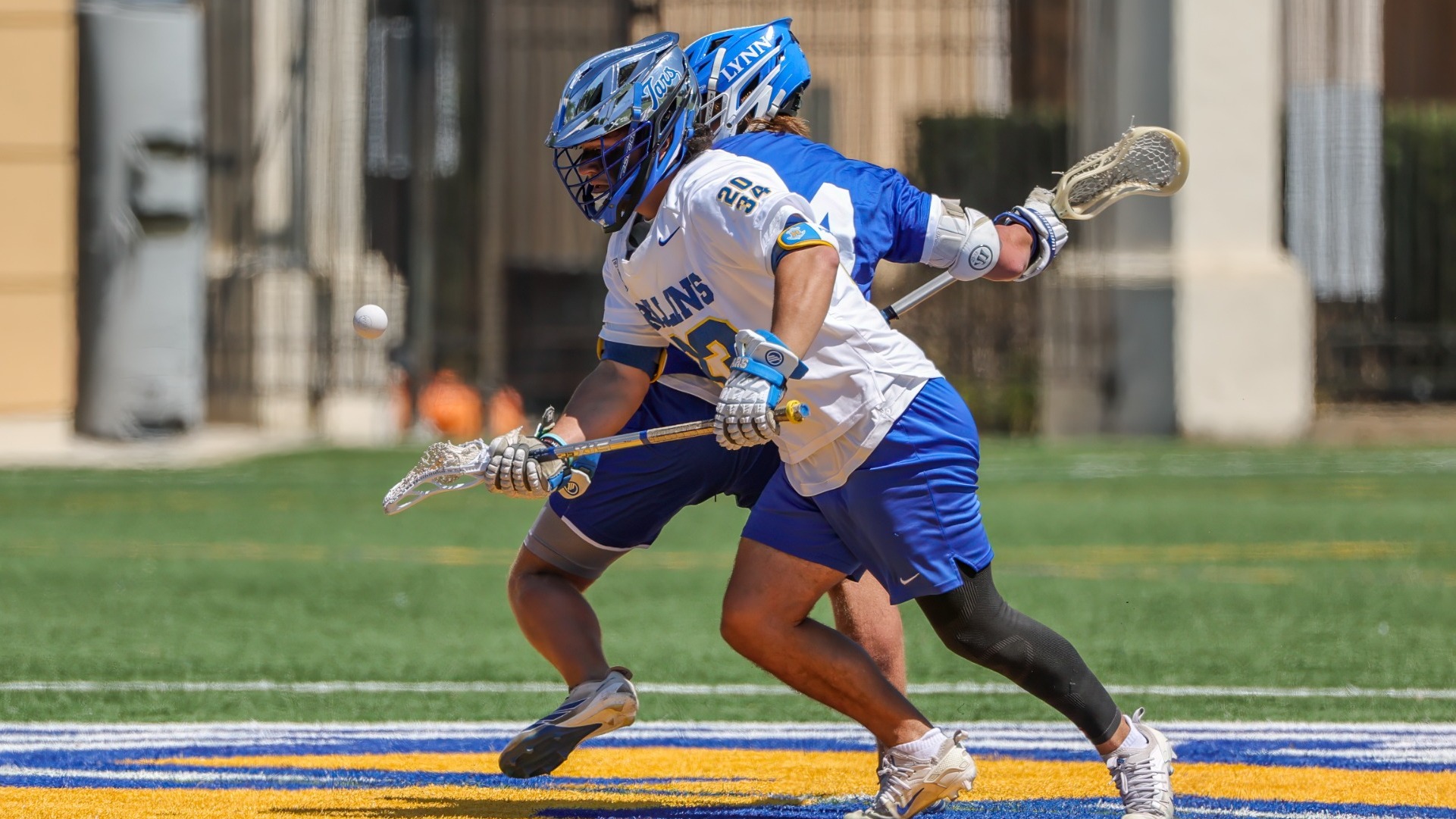 Mar 21, 2026; Winter Park, FL, USA; Rollins men's lacrosse during a game against Lynn at the Rollins Cahall-Sandspur Field. Mandatory Credit: Mike Watters-Rollins College Sports