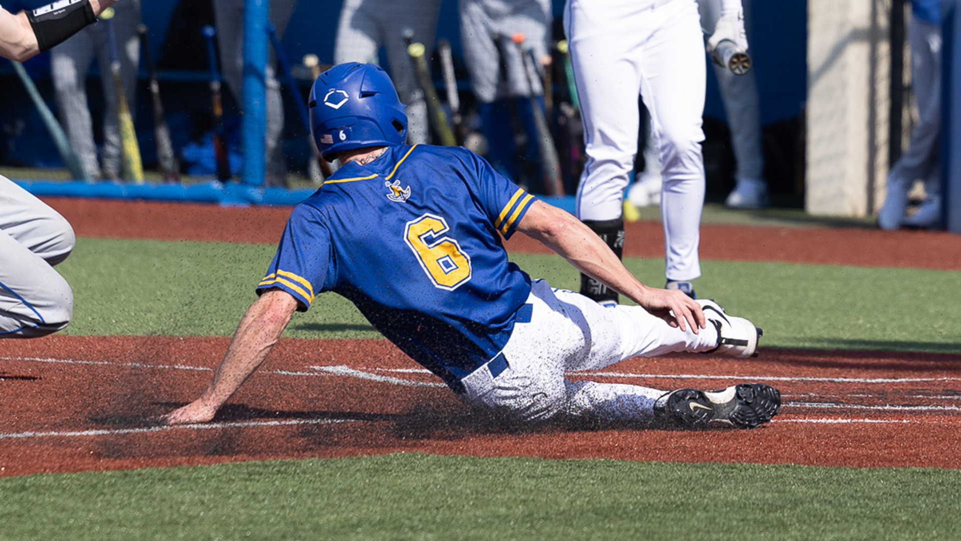 BASE Michael Furry sliding into home