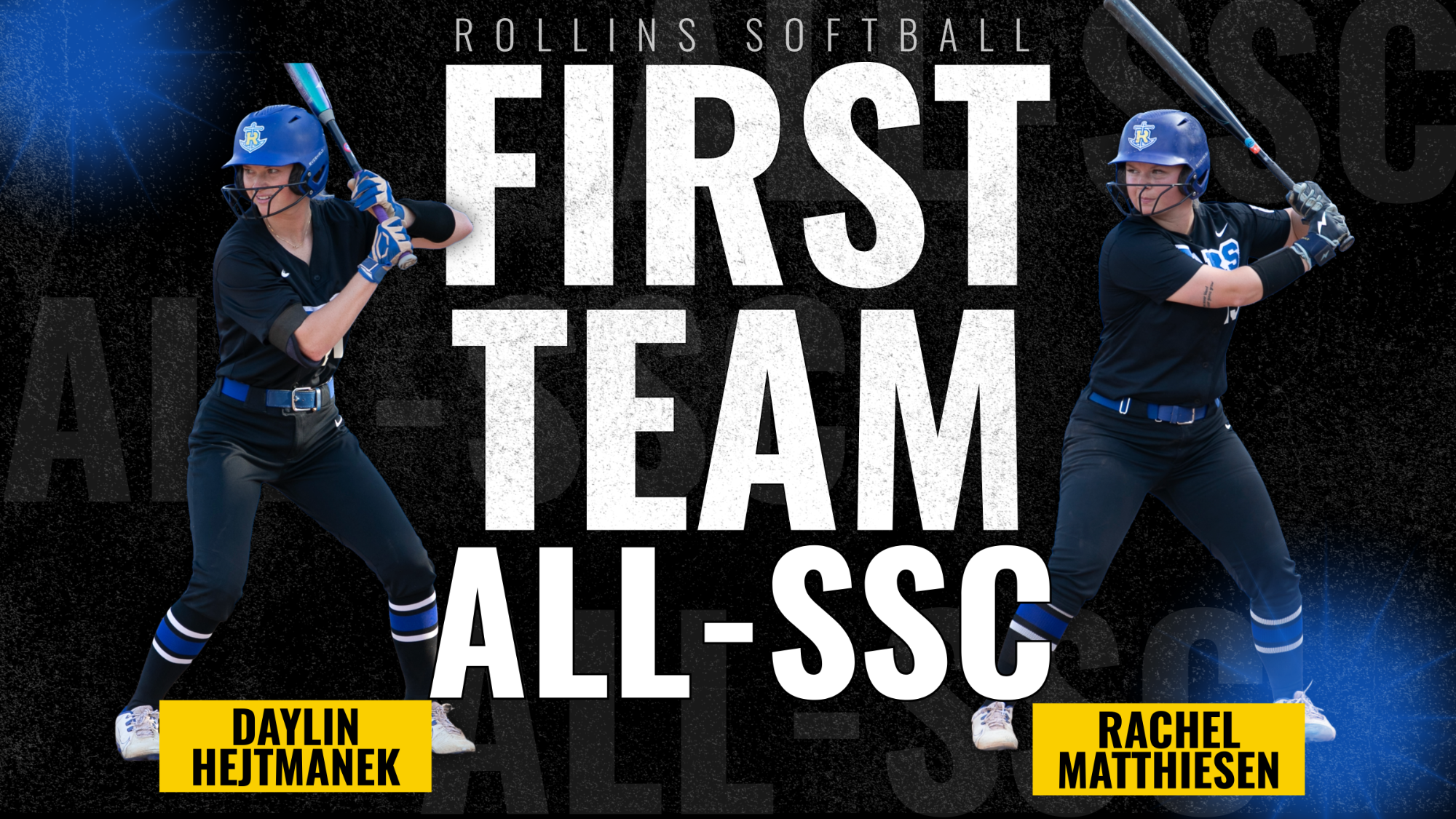 First Team All-SSC Softball