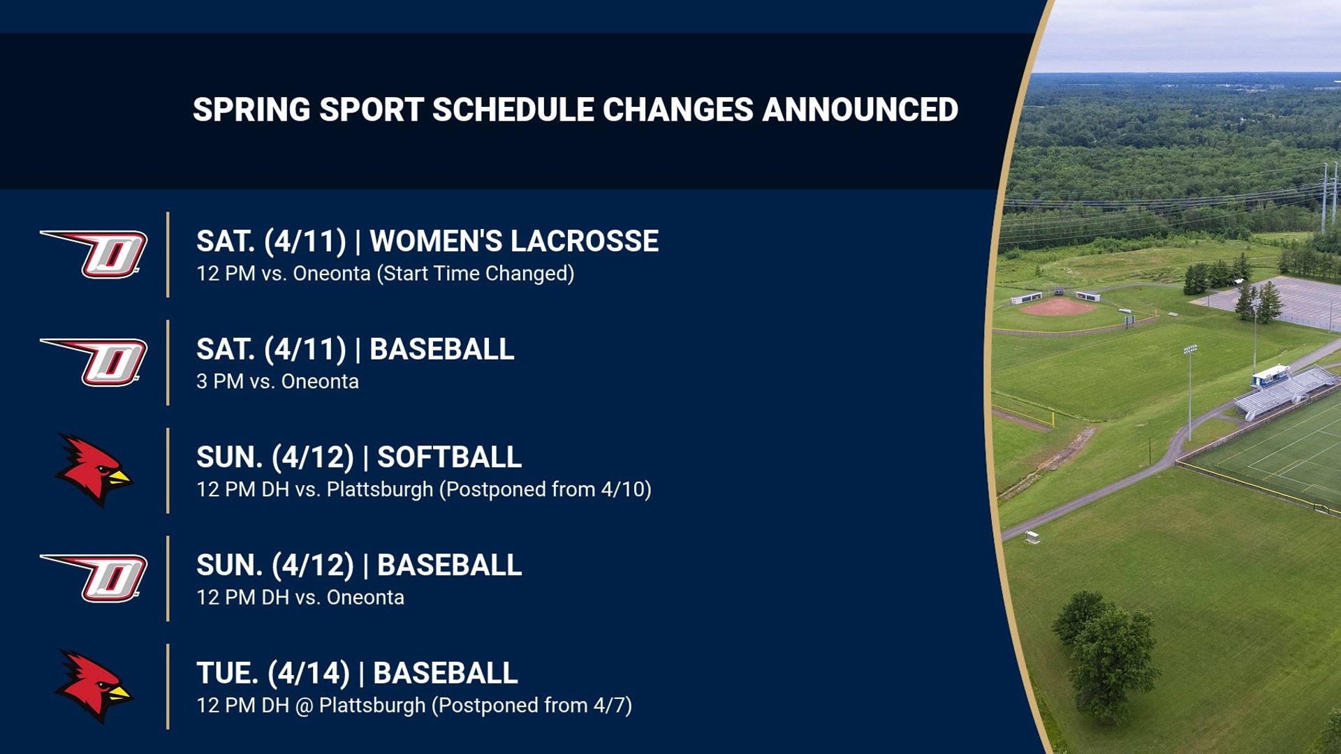 Schedule Changes 04/11-14