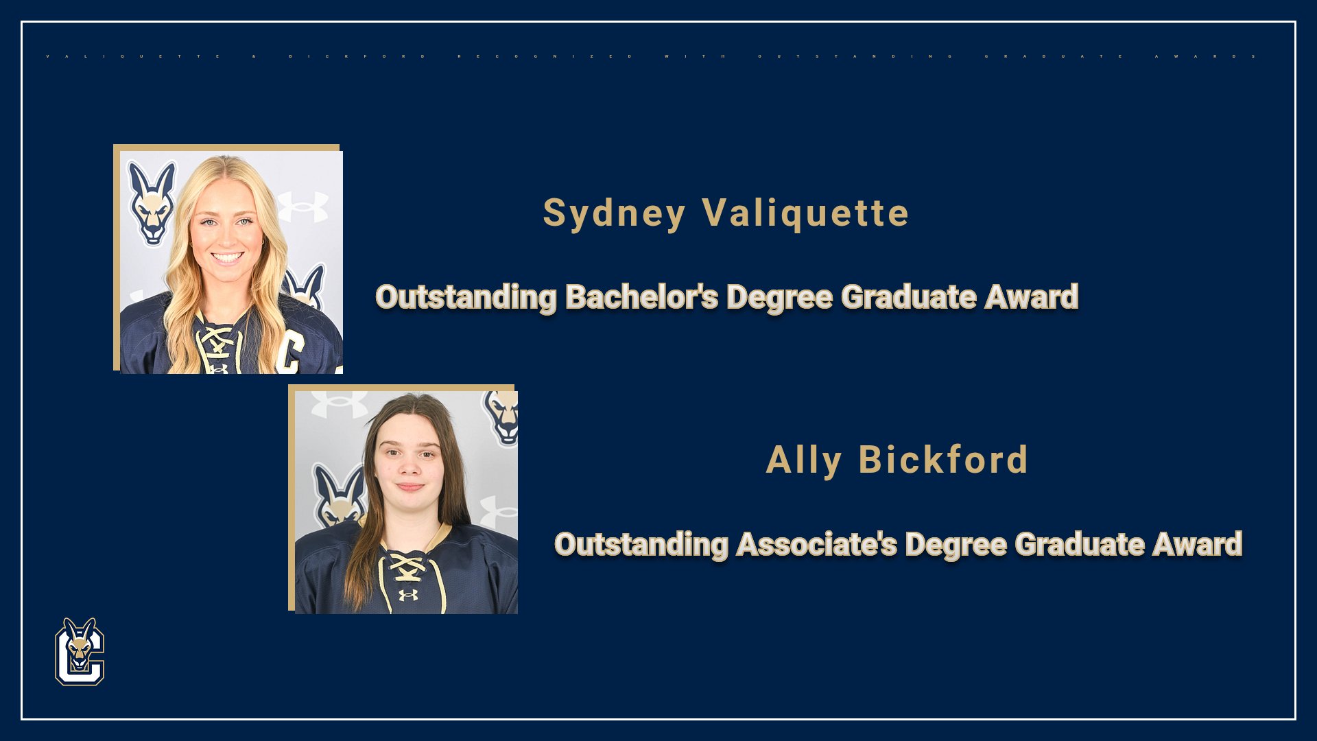 Valiquette Bickford 2026 Outstanding Graduate Awards