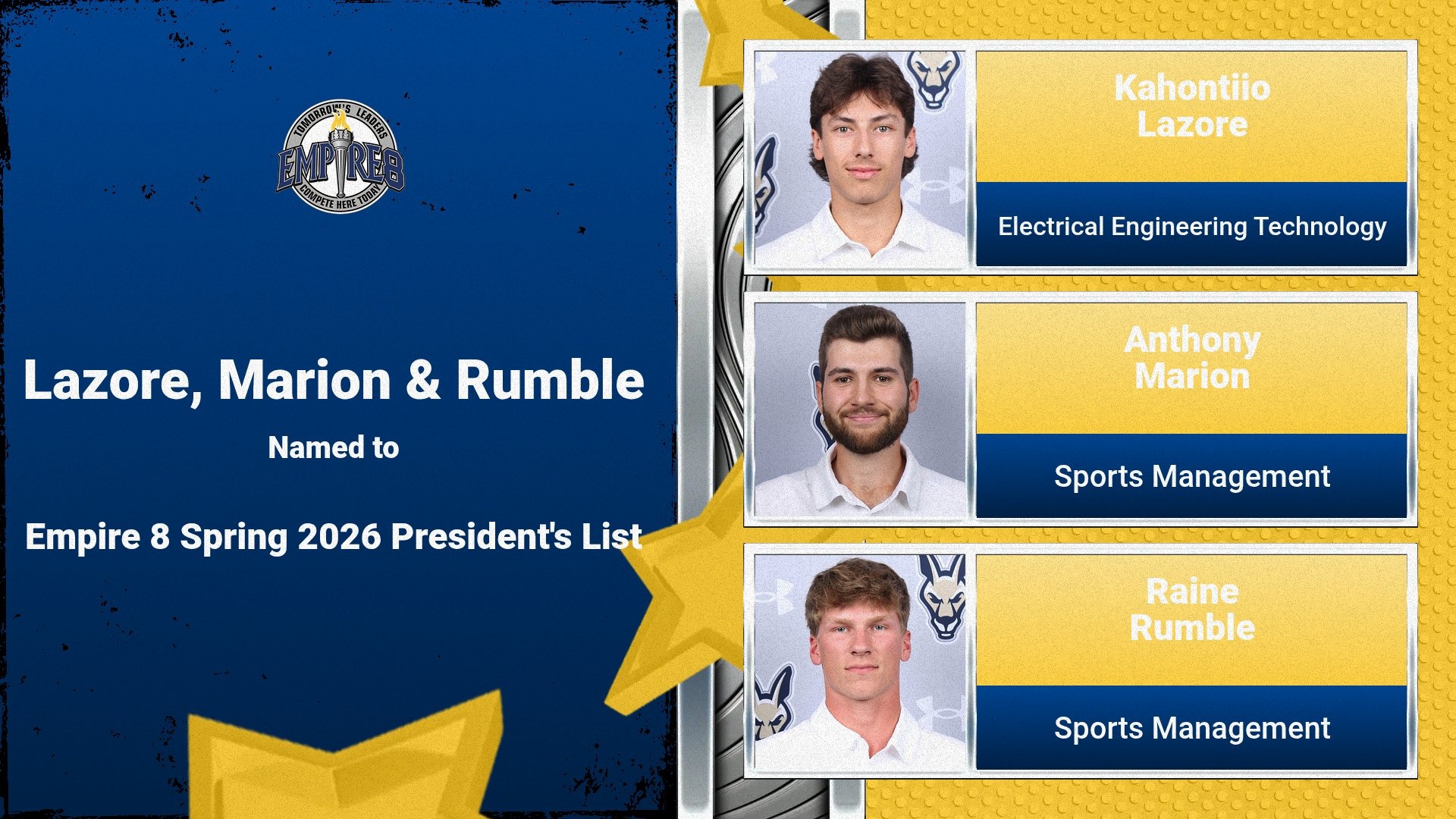2026 Spring E8 MGOLF President's List