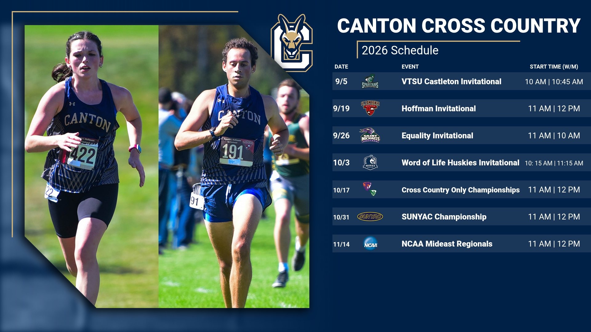 2026 XC Schedule