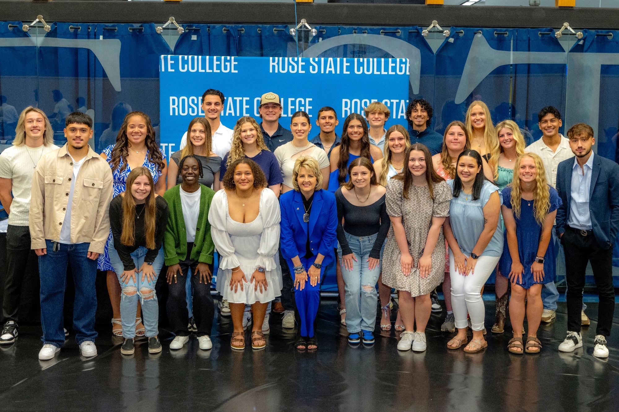 2024 Graduates with President Webb