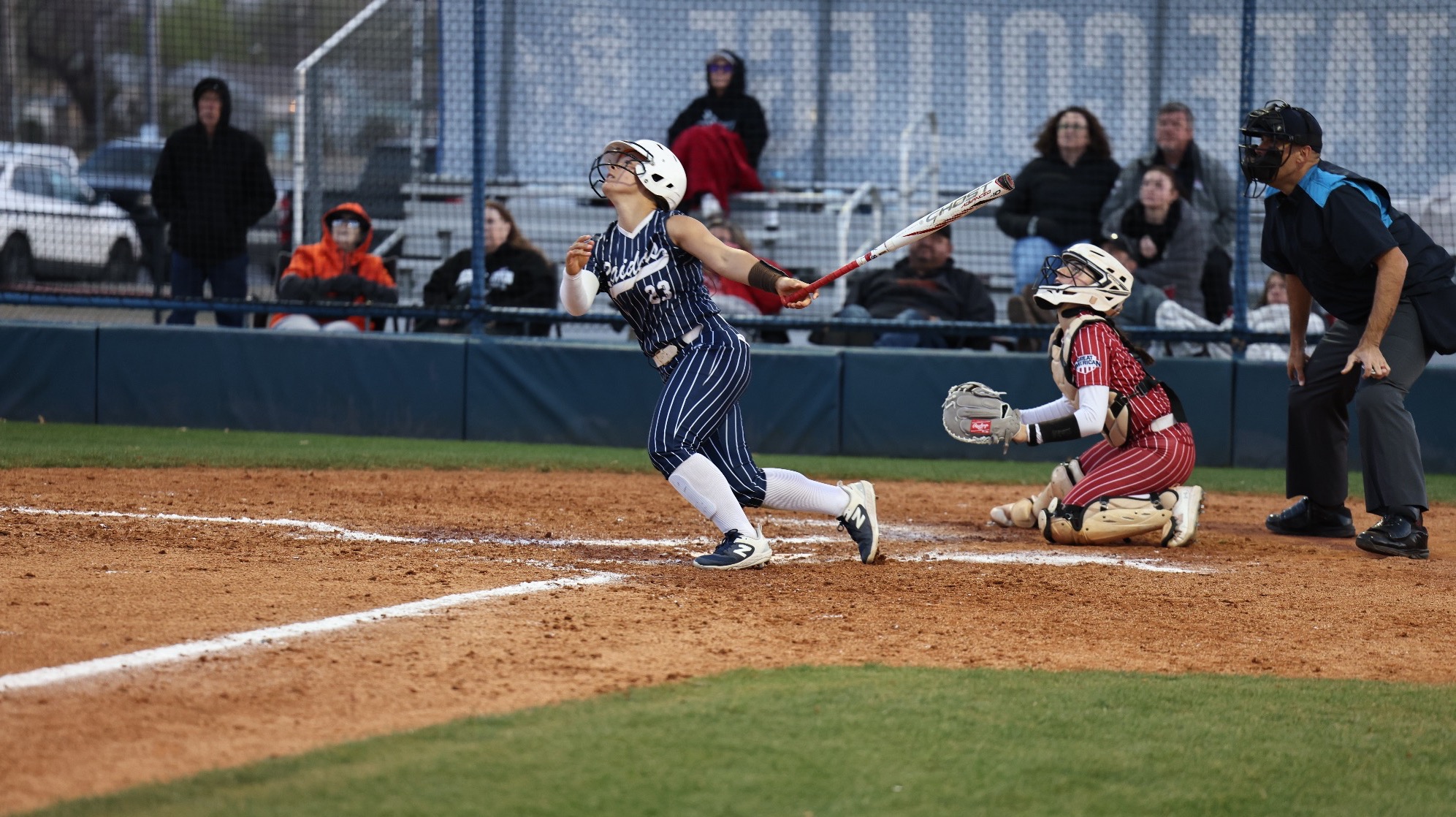 Mia Corres hitting during SNU JV game