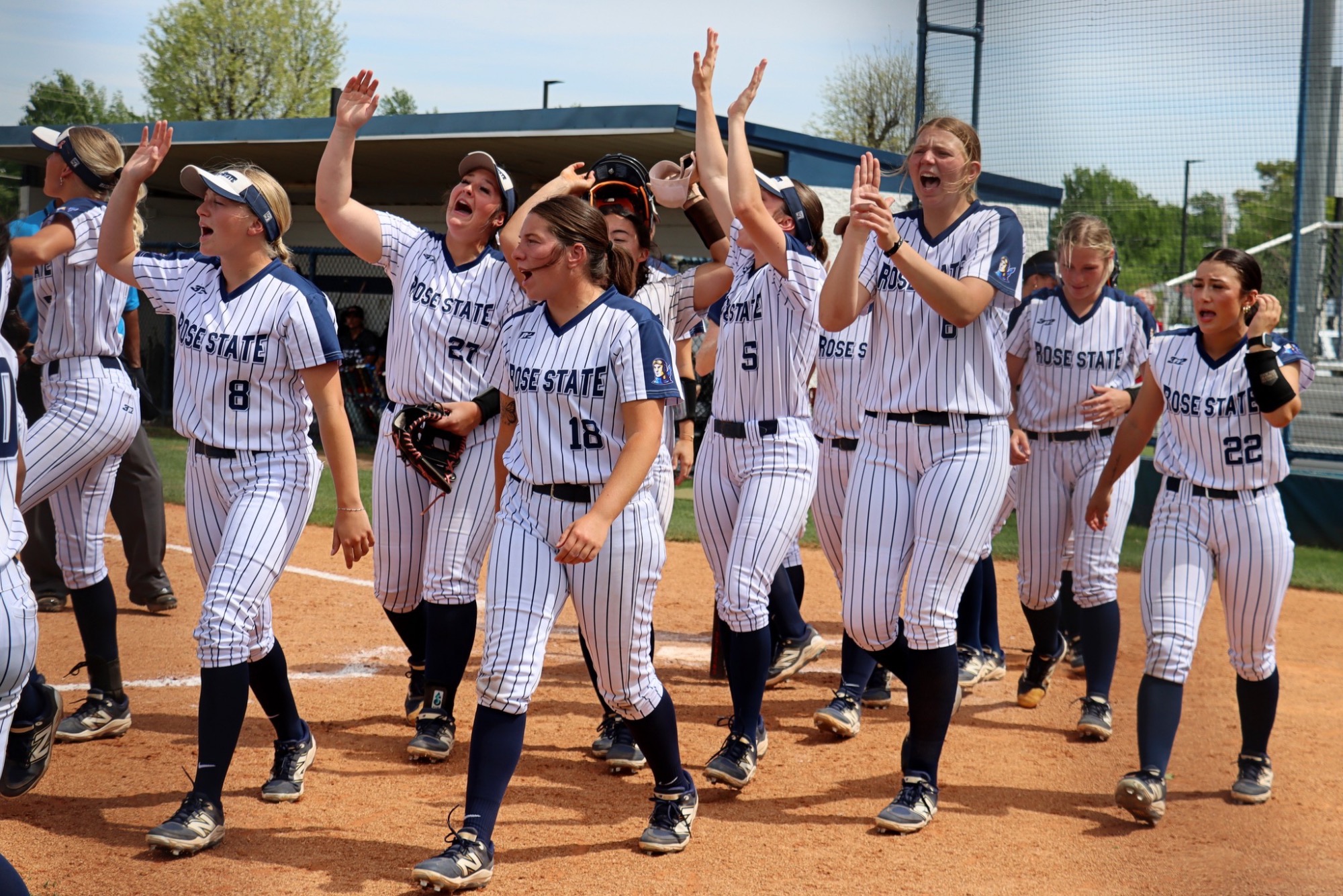 Softball Team Celebrating Homerun