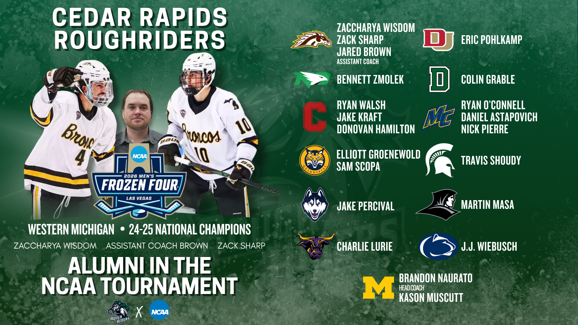 Riders in the NCAA 2026 Tourney