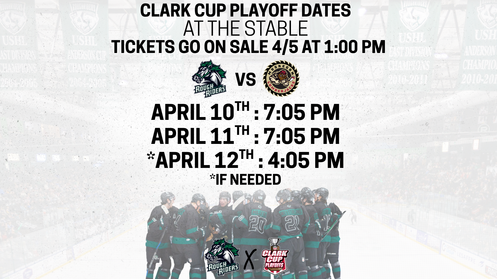 Round 1 - Playoff Dates 25/26