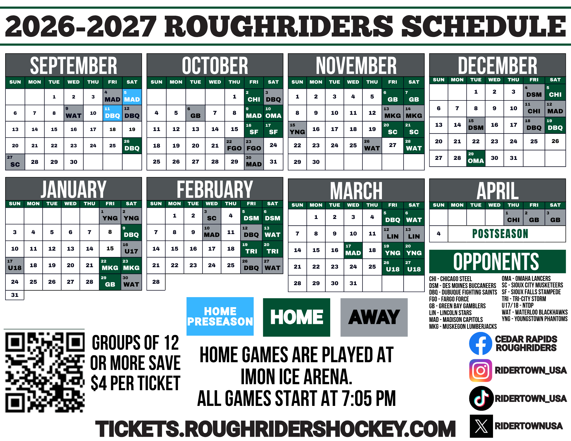 2026/27 Full Schedule