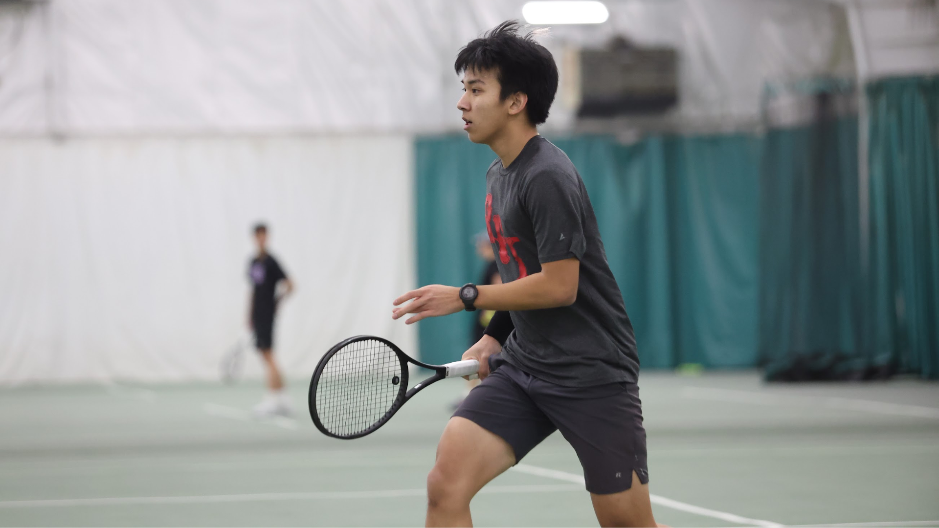 RPI Men’s Tennis in action versus NYU on Saturday February 22 2025 in Latham, New York