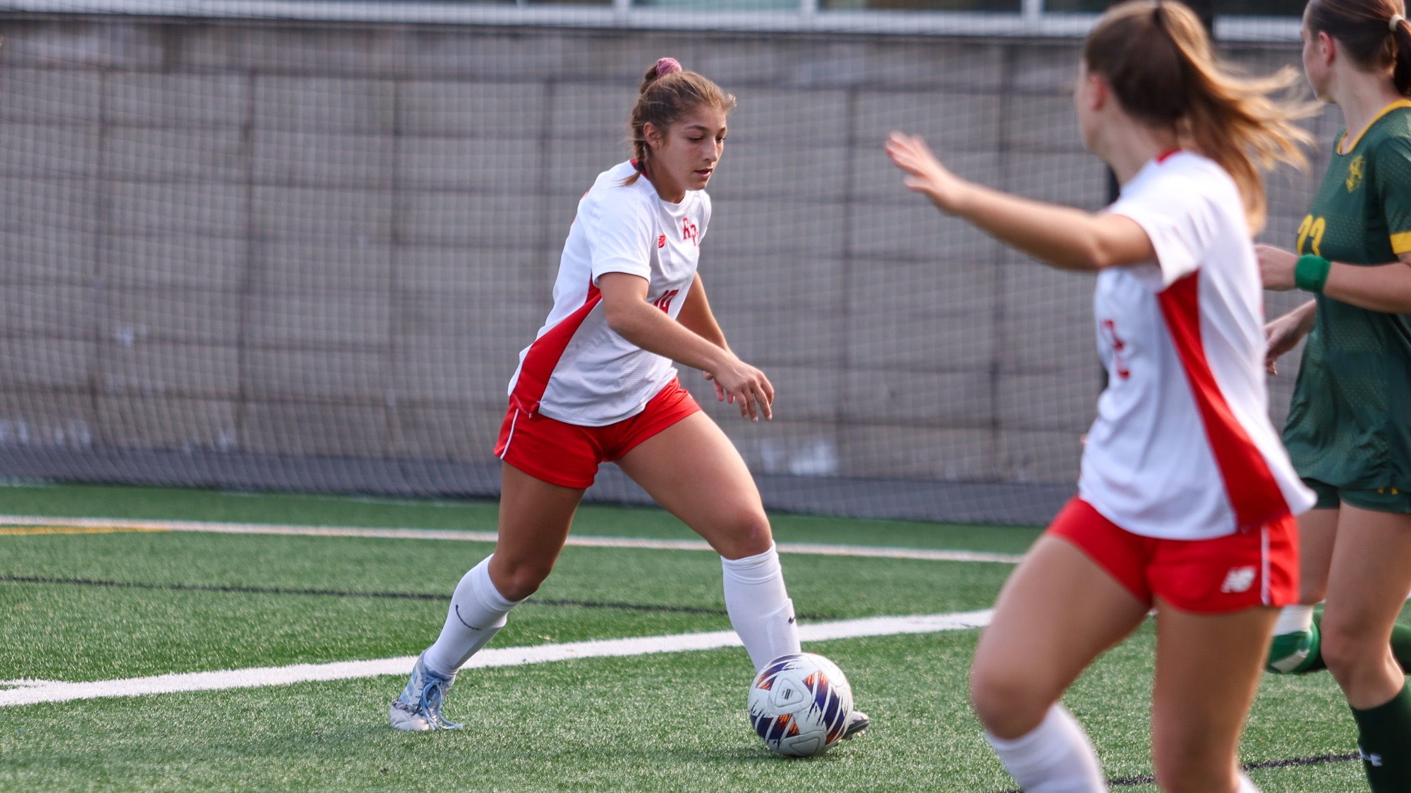 Sophia Byron of RPI Women's Soccer in action versus Clarkson on Saturday October 18 2025 in Troy New York.